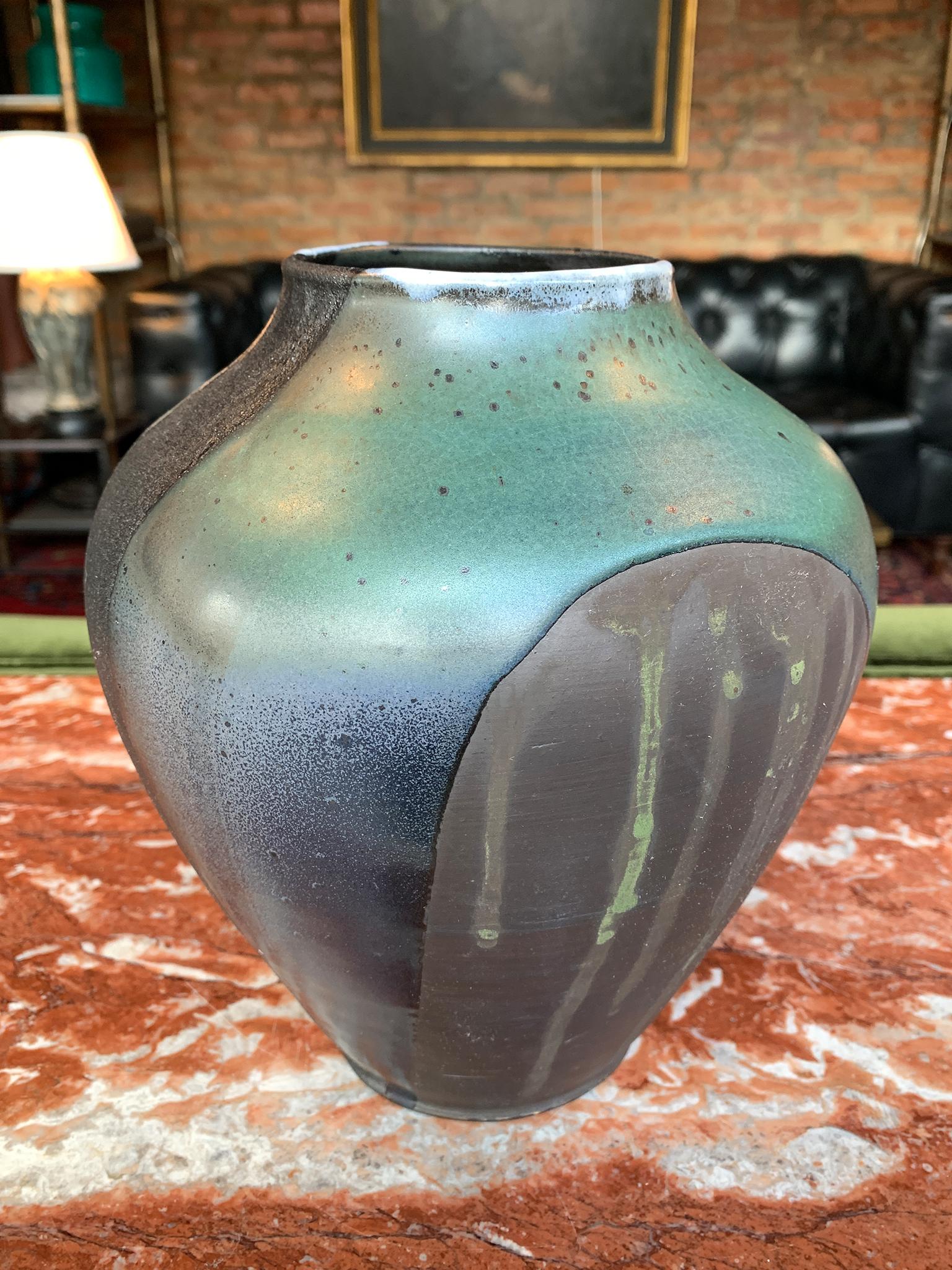 Glazed Thom Lussier Ceramic Urn