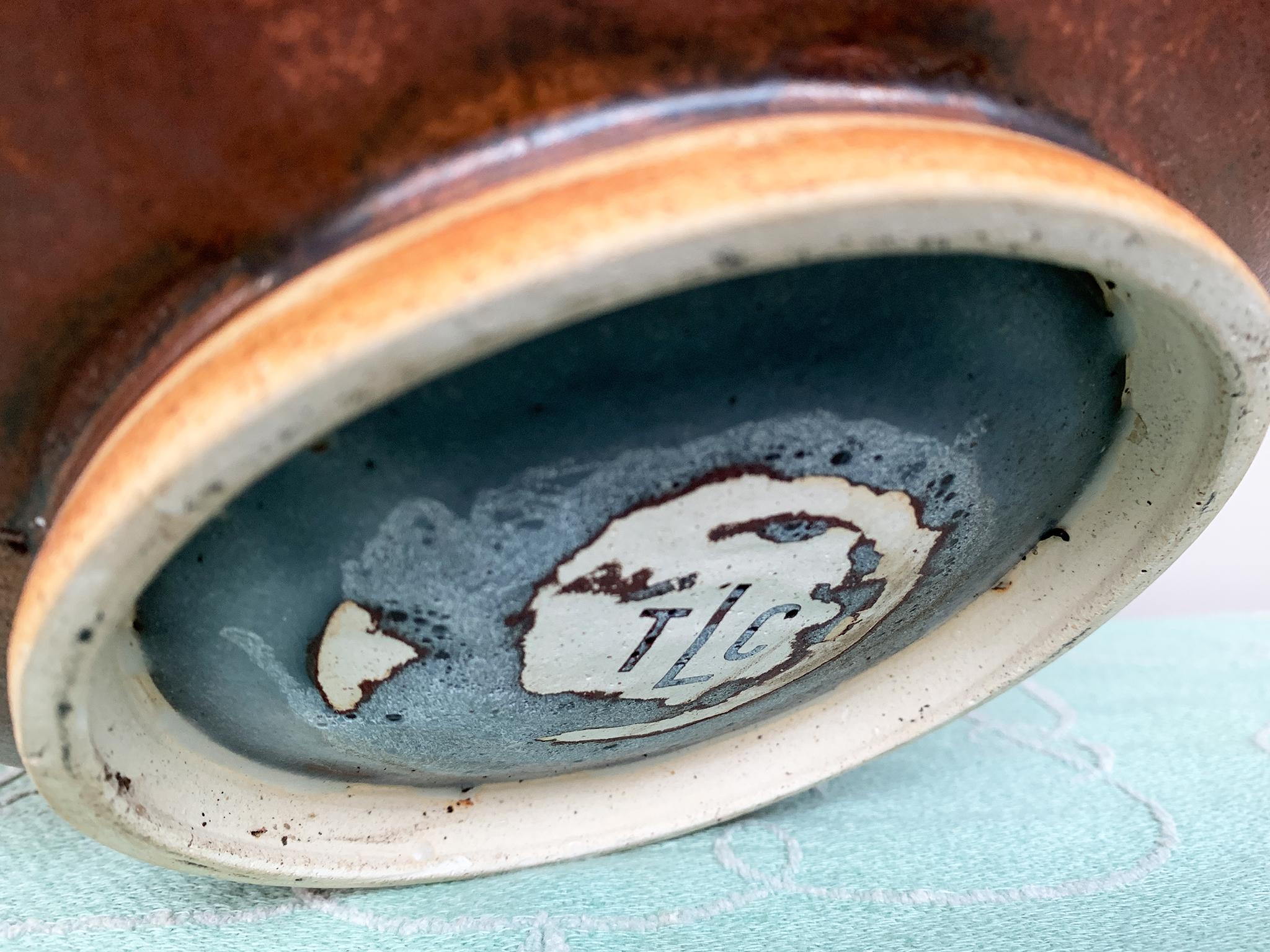 Vaso in ceramica Thom Lussier #1, dalla collezione Rame ossidato in vendita 2