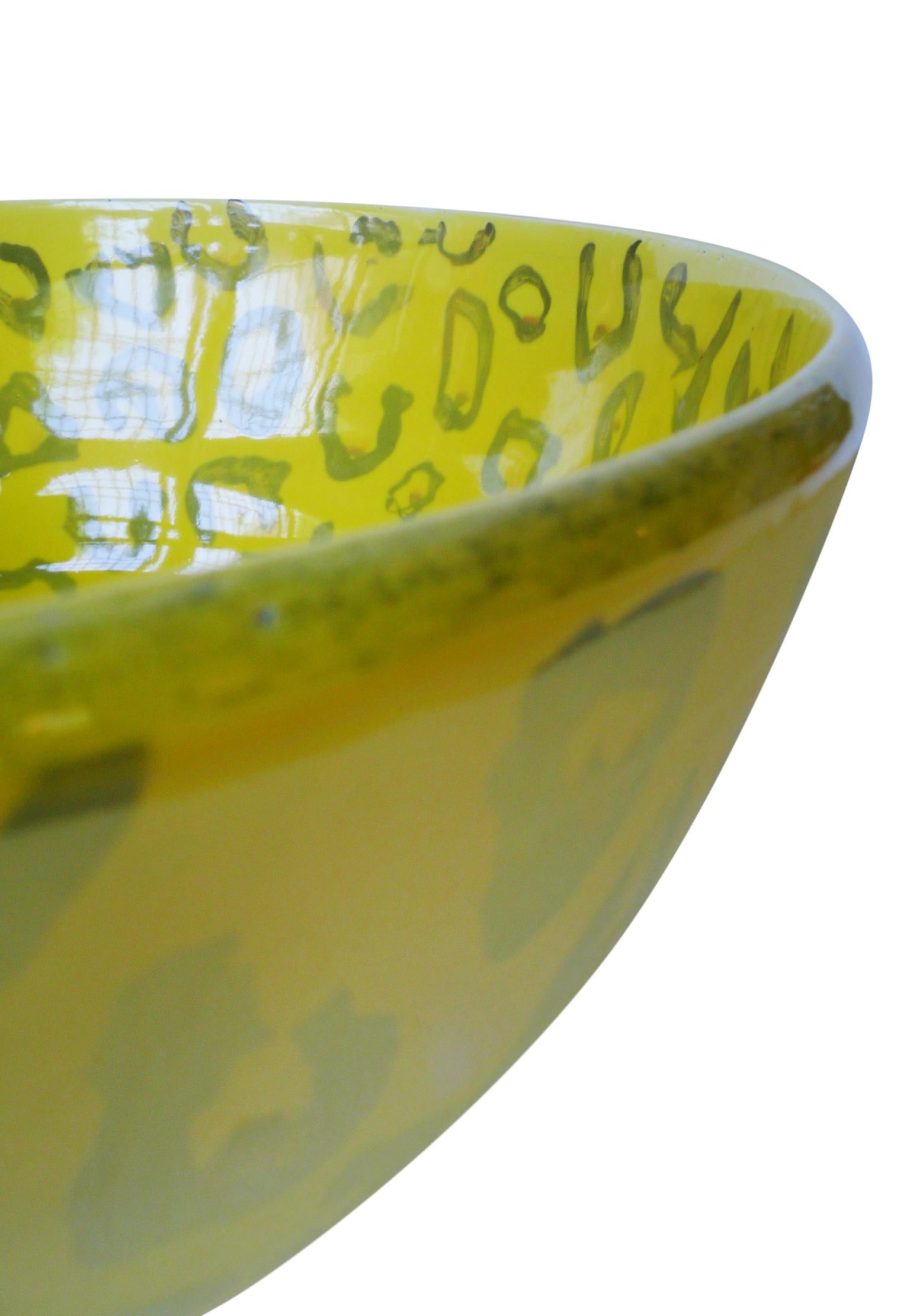 Glazed Thom Lussier Yellow Ceramic Bowl