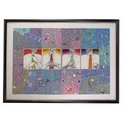 Thom Shaw Collage and Abstract Marker Drawing