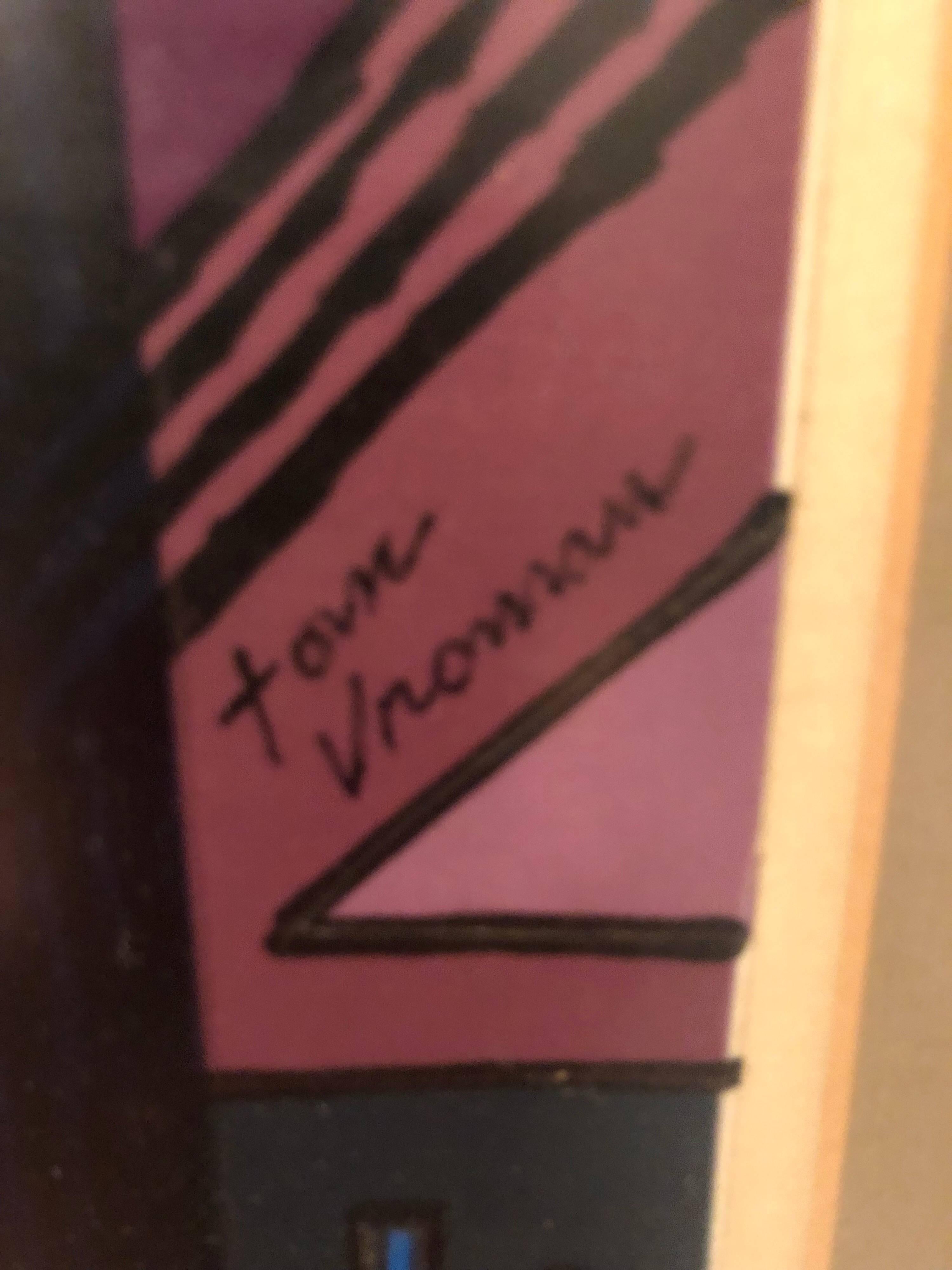Lithographie colorée de Thomas Edison signée Thom Vromen en vente 1