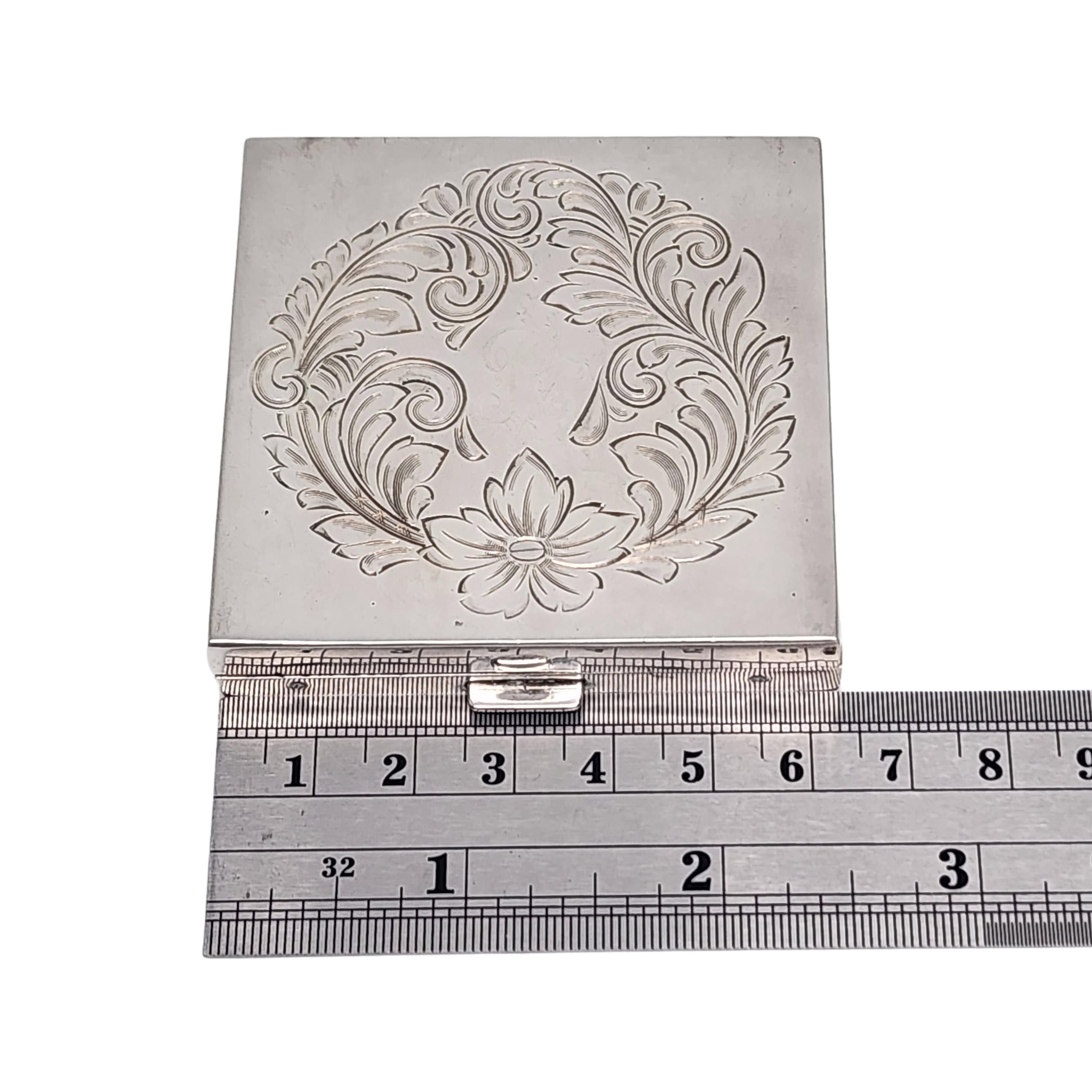 Thomae Co Sterling Silber Spiegel Pulver kompakt mit Initial #16522 im Angebot 6