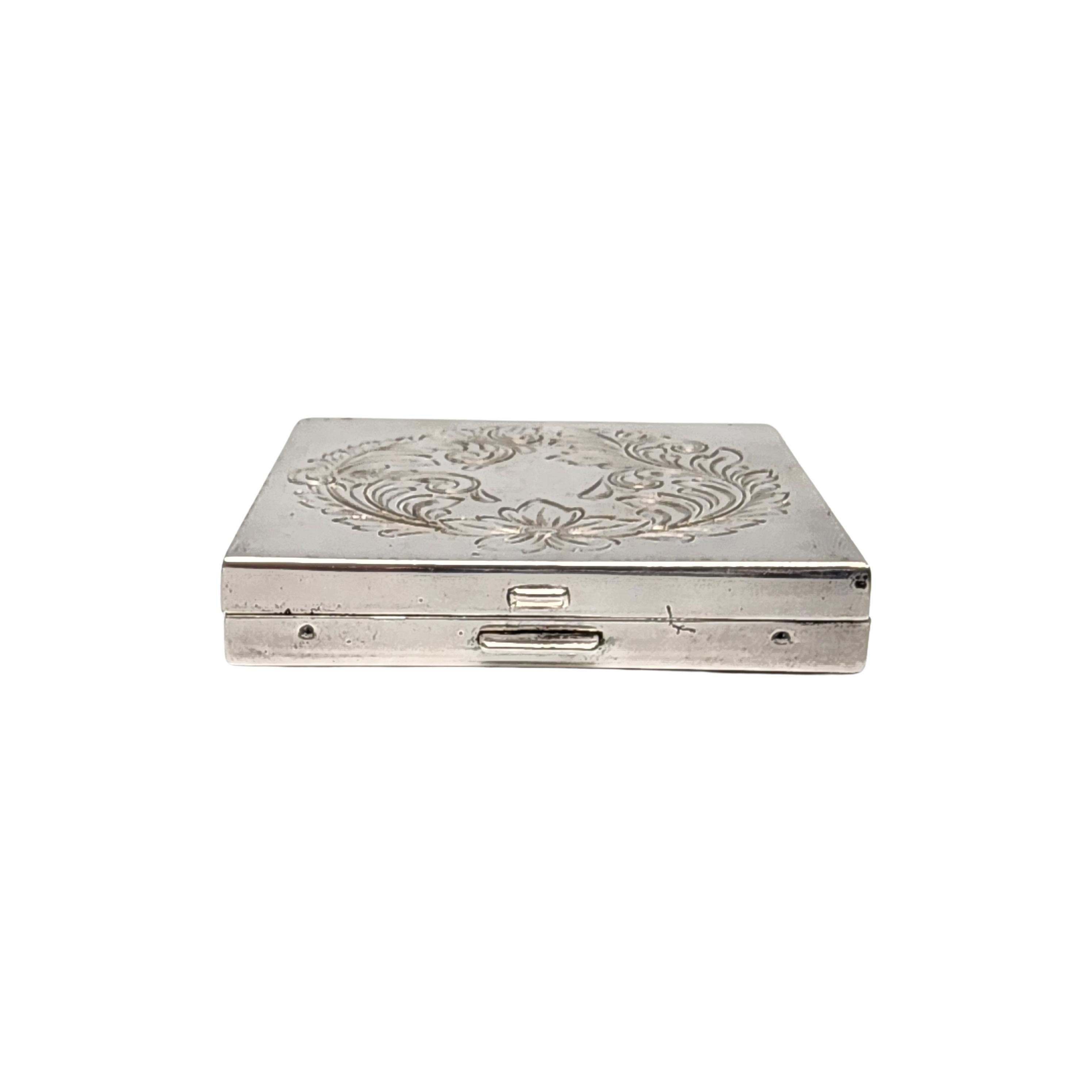 Thomae Co Sterling Silber Spiegel Pulver kompakt mit Initial #16522 im Zustand „Gut“ im Angebot in Washington Depot, CT