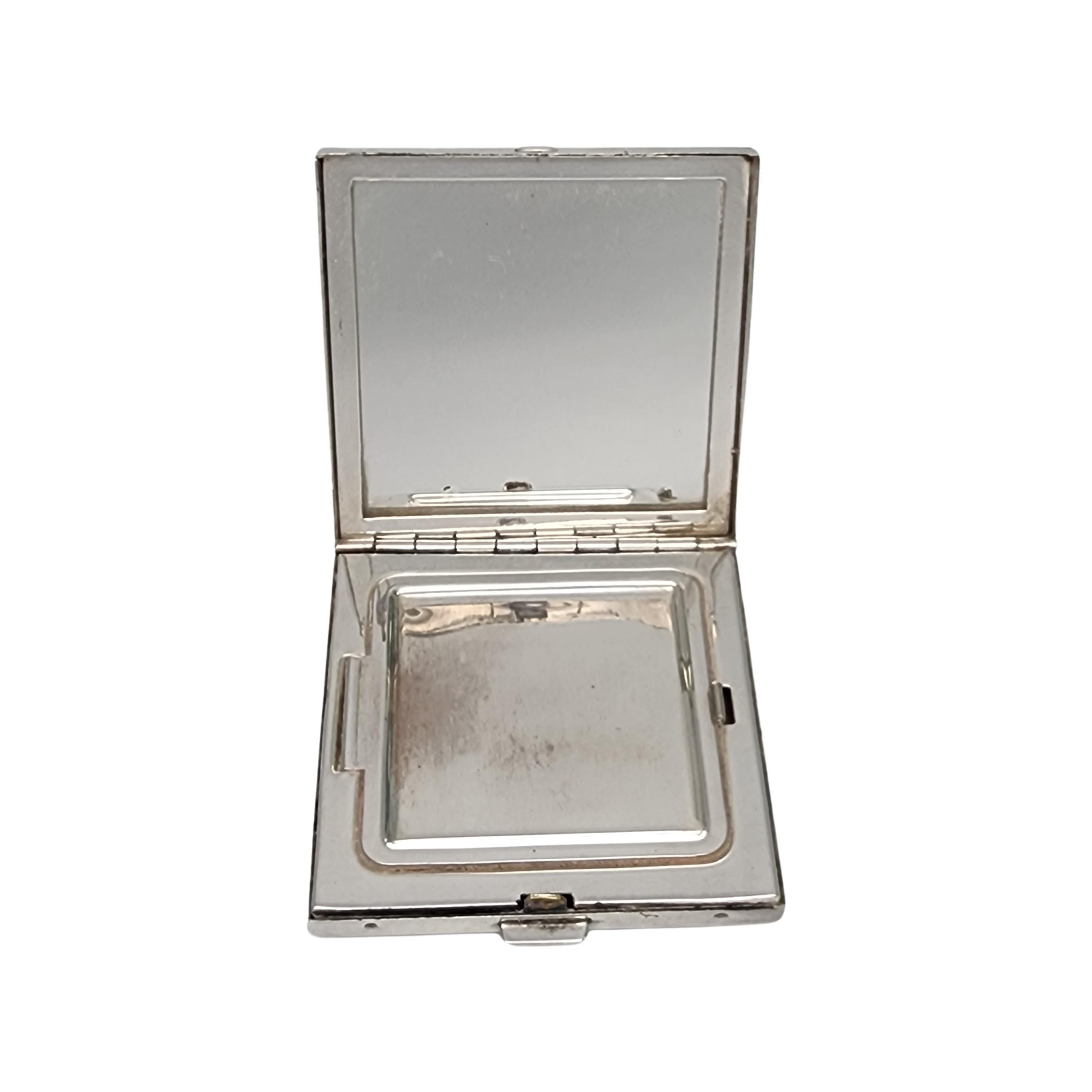 Thomae Co Sterling Silber Spiegel Pulver kompakt mit Initial #16522 Damen im Angebot