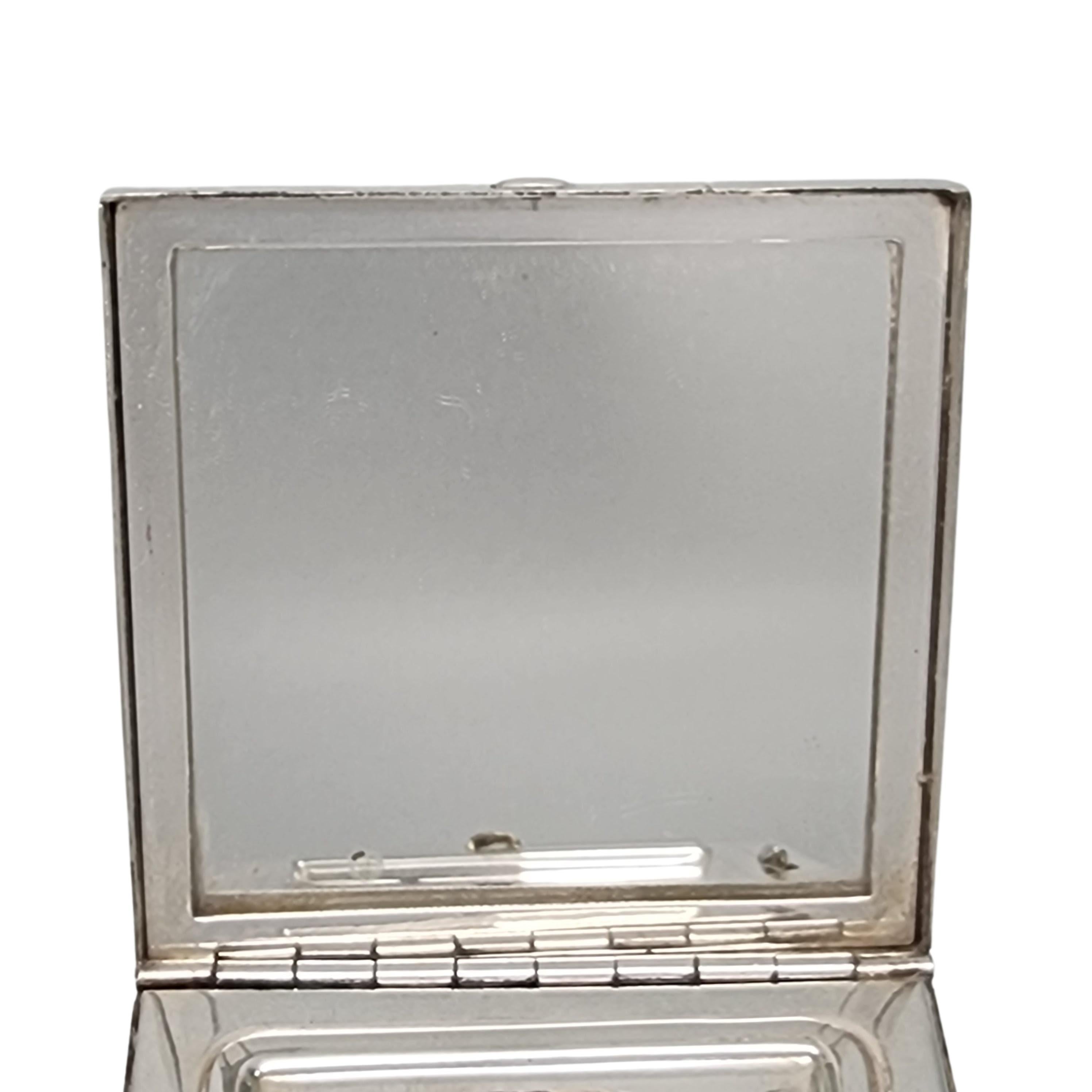 Thomae Co Sterling Silver Mirror Powder Compact with Initial #16522 For Sale 1
