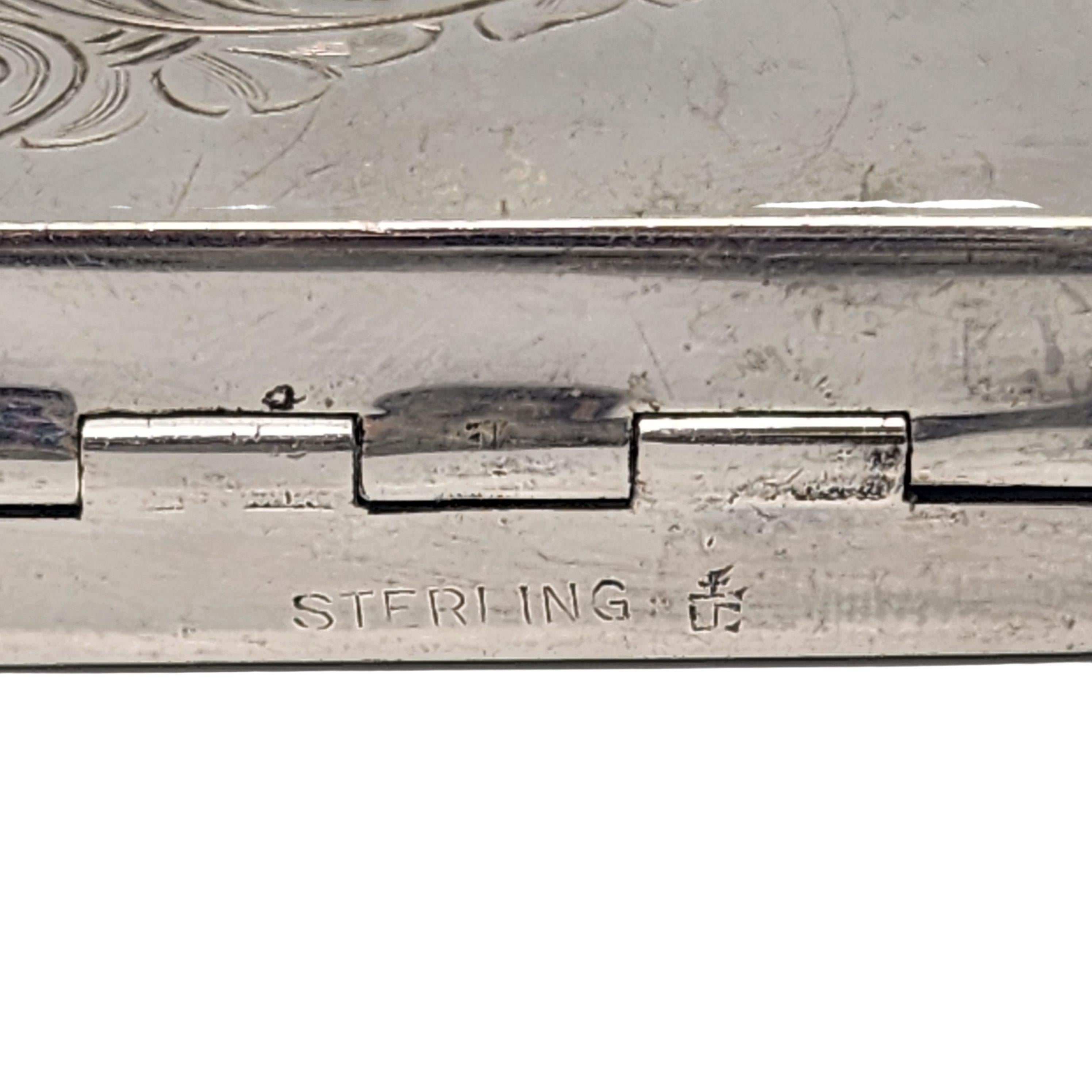 Thomae Co Sterling Silber Spiegel Pulver kompakt mit Initial #16522 im Angebot 5