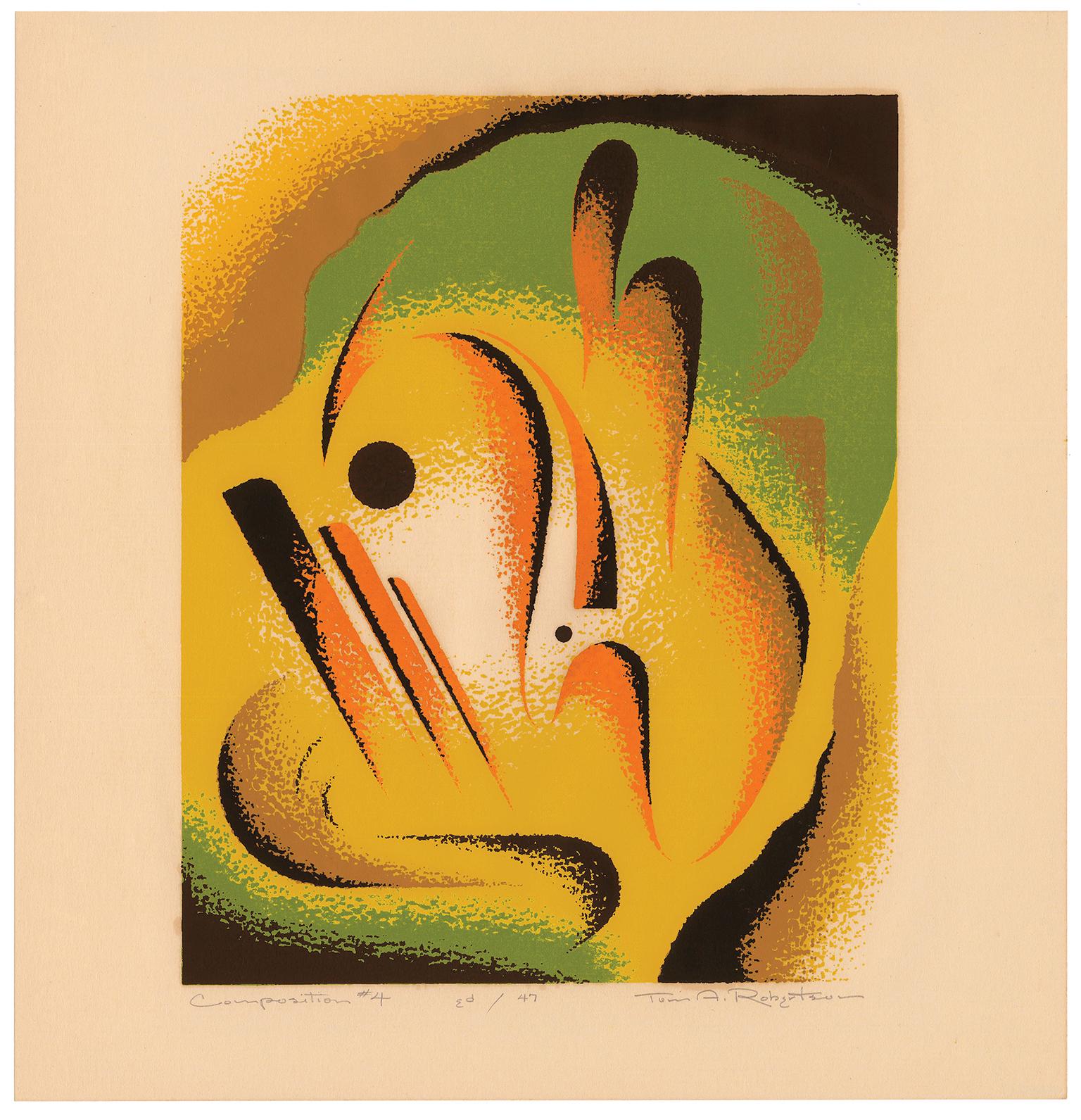 'Composition # 4' — Mid-Century Modernism - Print by Thomas A. Robertson