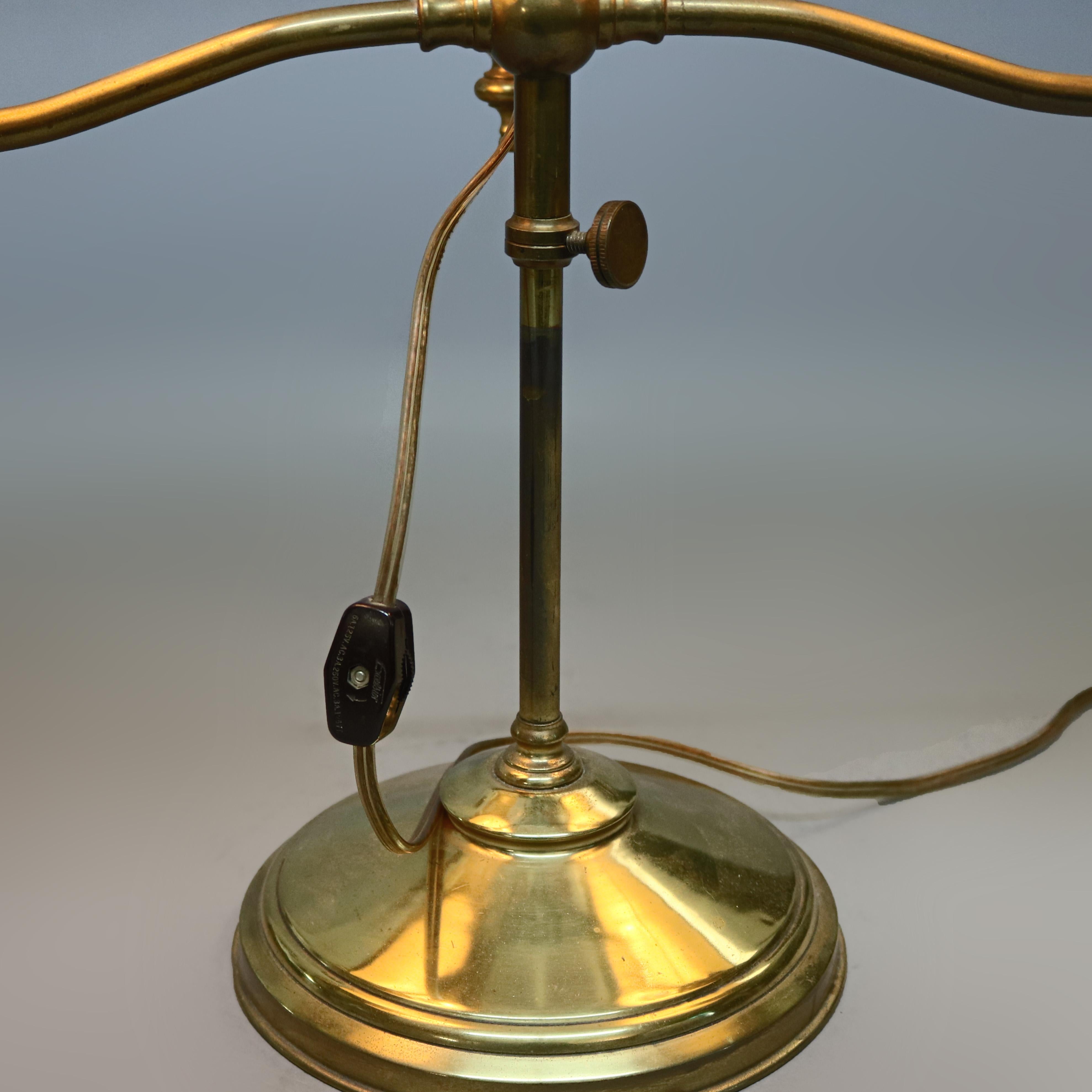 Thomas Adams Brass Double Student Lamp, circa 1940 1