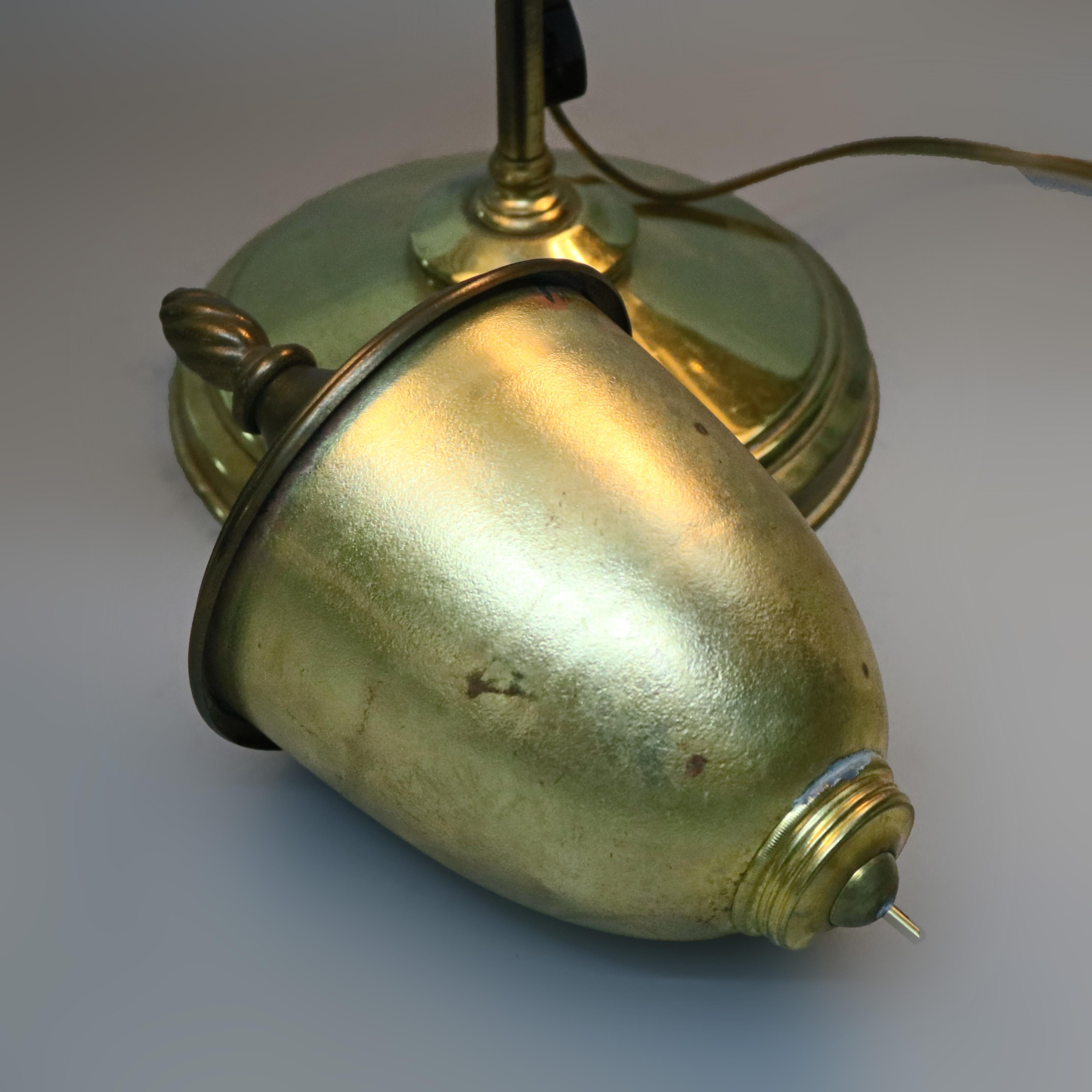 Thomas Adams Brass Double Student Lamp, circa 1940 5
