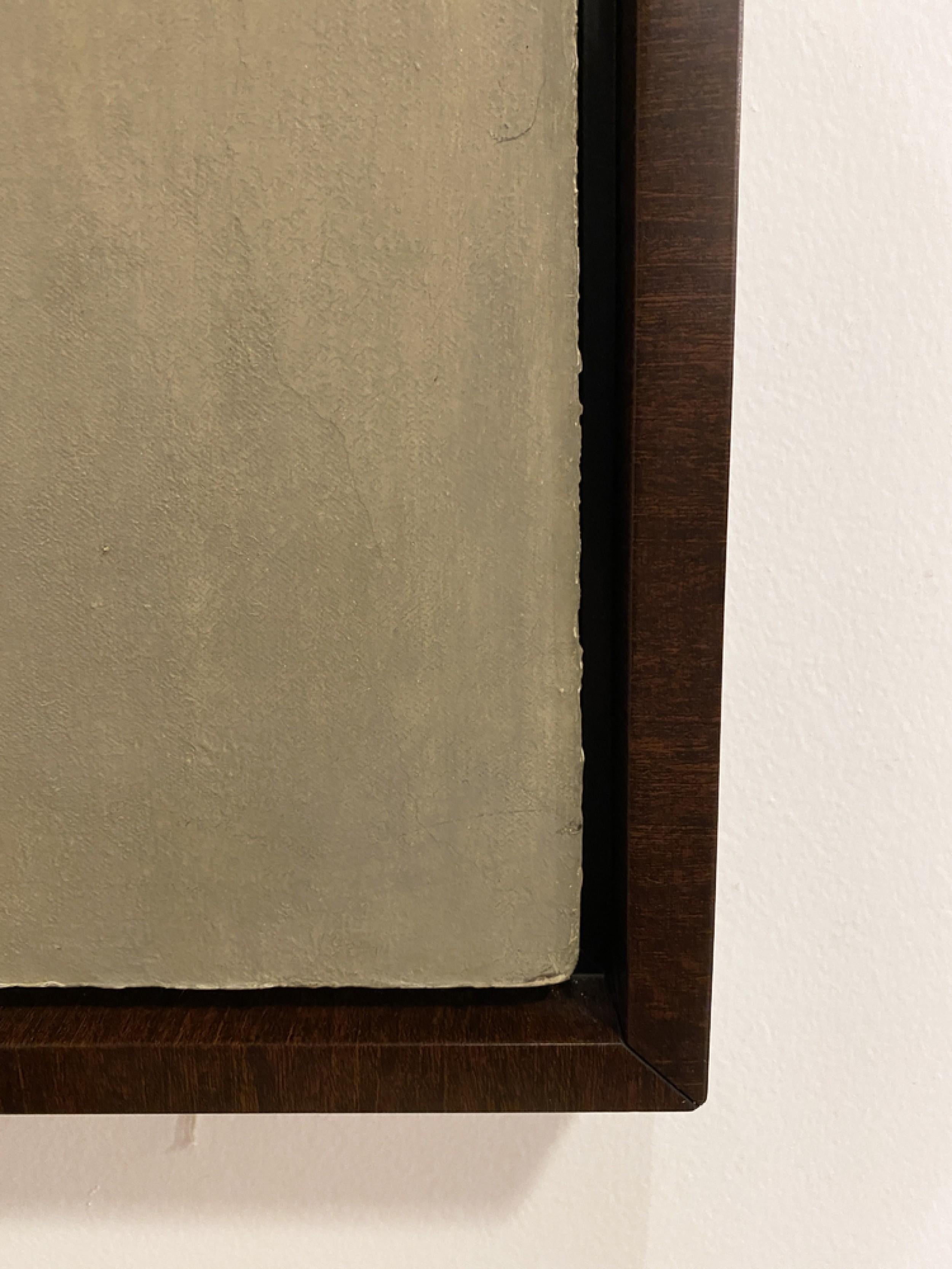 Niederländisches gerahmtes abstraktes Gemälde von Thomas Albers mit dem Titel „Arx Sapiens“ (1991) (Farbe) im Angebot