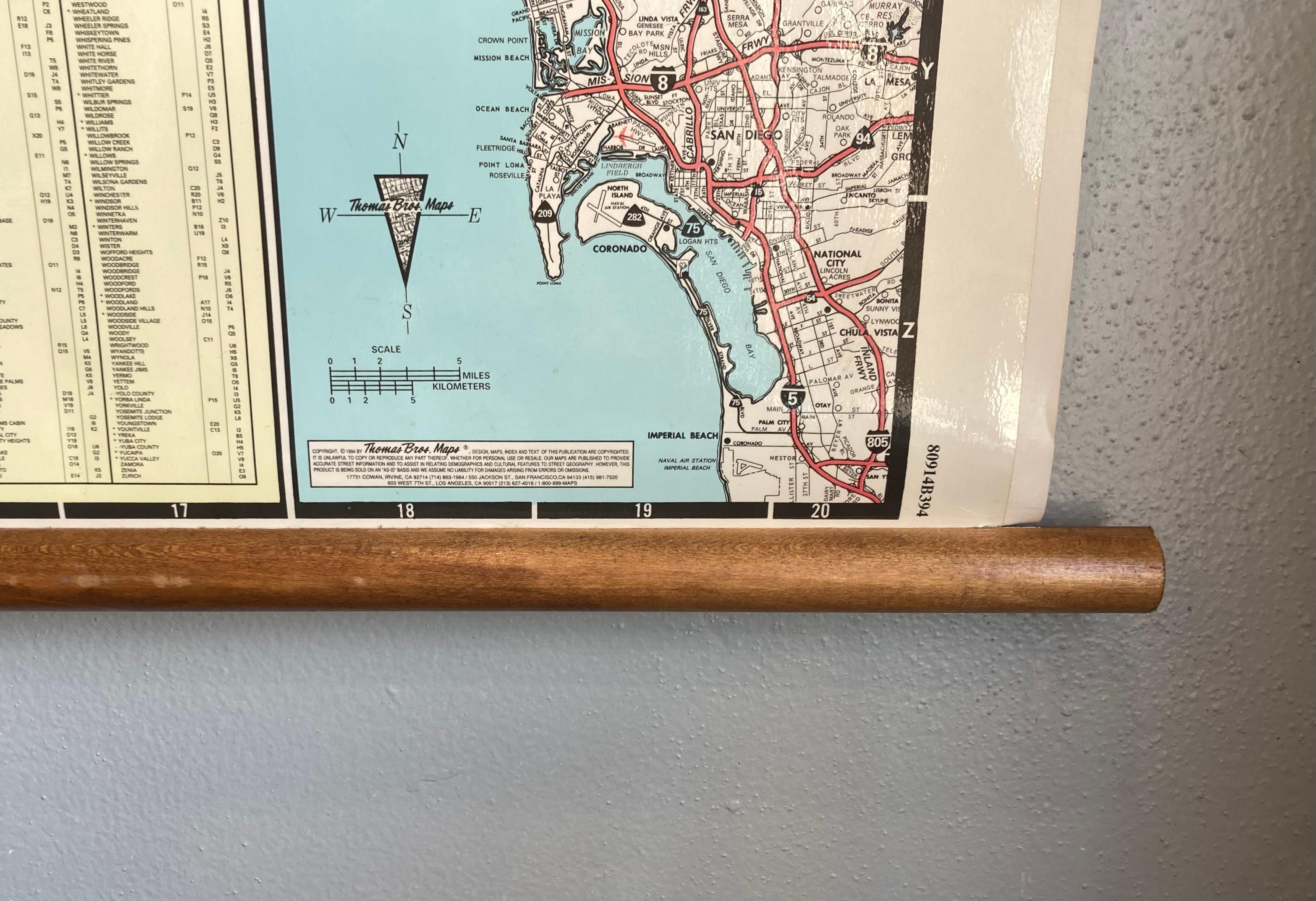 Bois Thomas et consorts. Carte de l'État de Californie d'époque en vente
