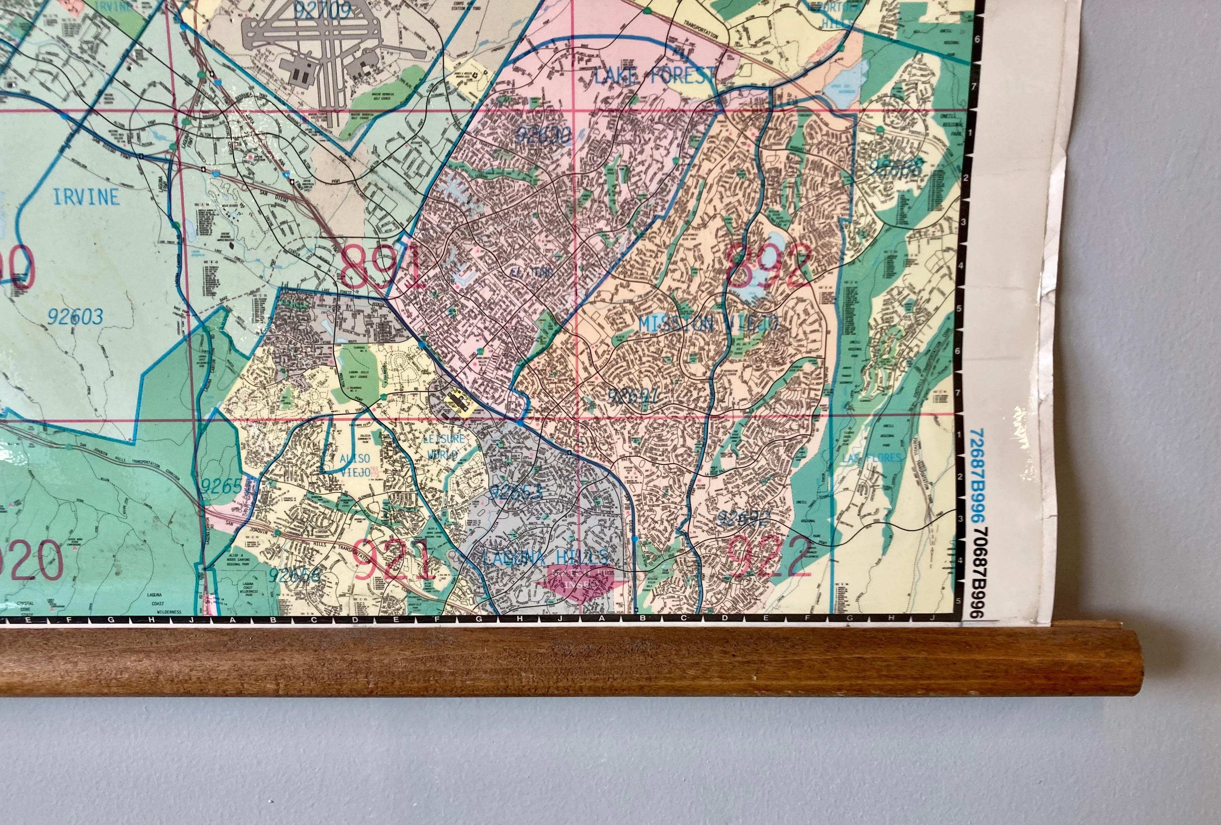 Thomas und Bros. Vintage Los Angeles und Orange County Karte 1