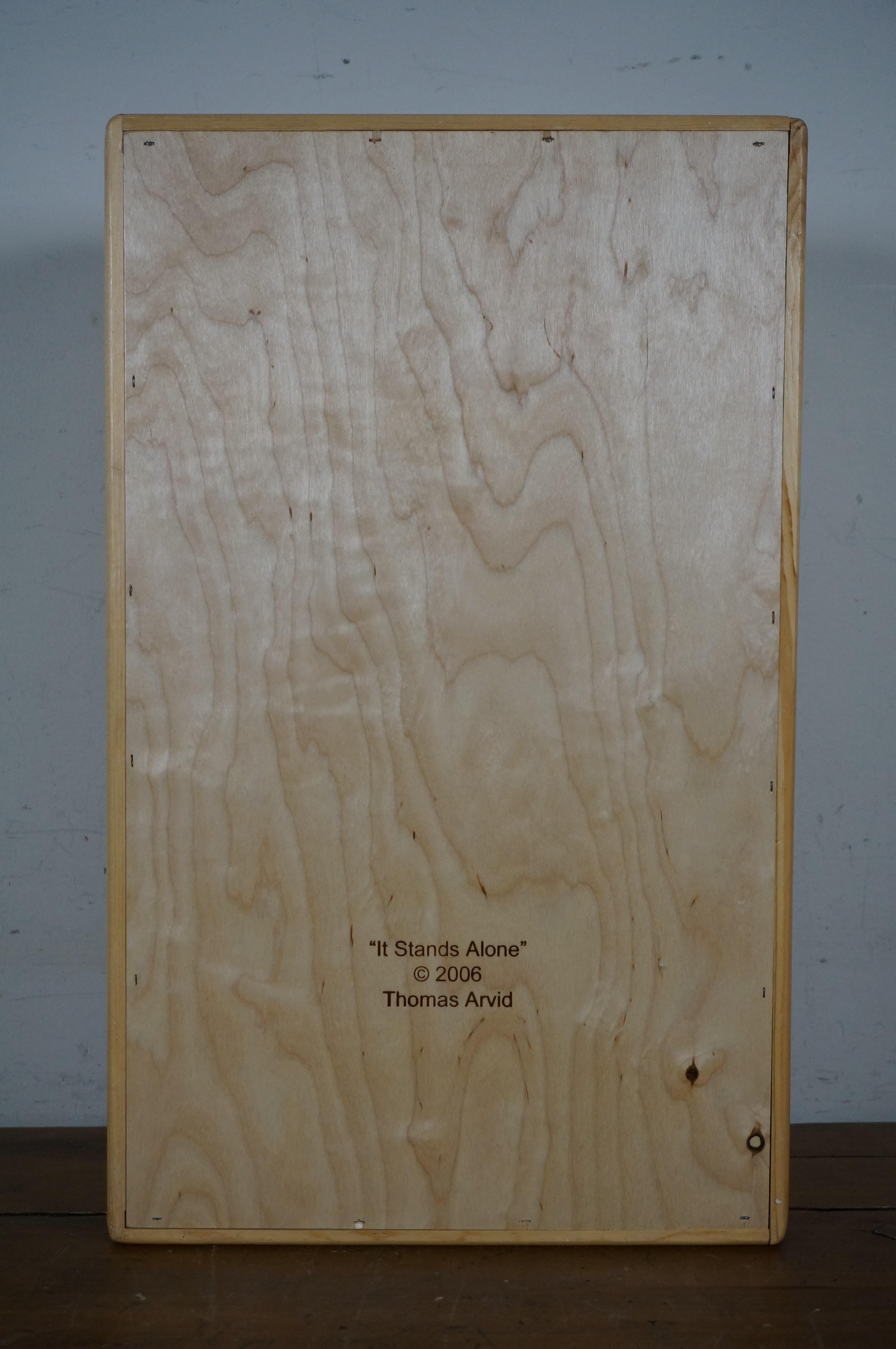Thomas Arvid Silver Oak Cellars Se queda solo Caja de vino Serigrafía 90/275 Siglo XXI y contemporáneo
