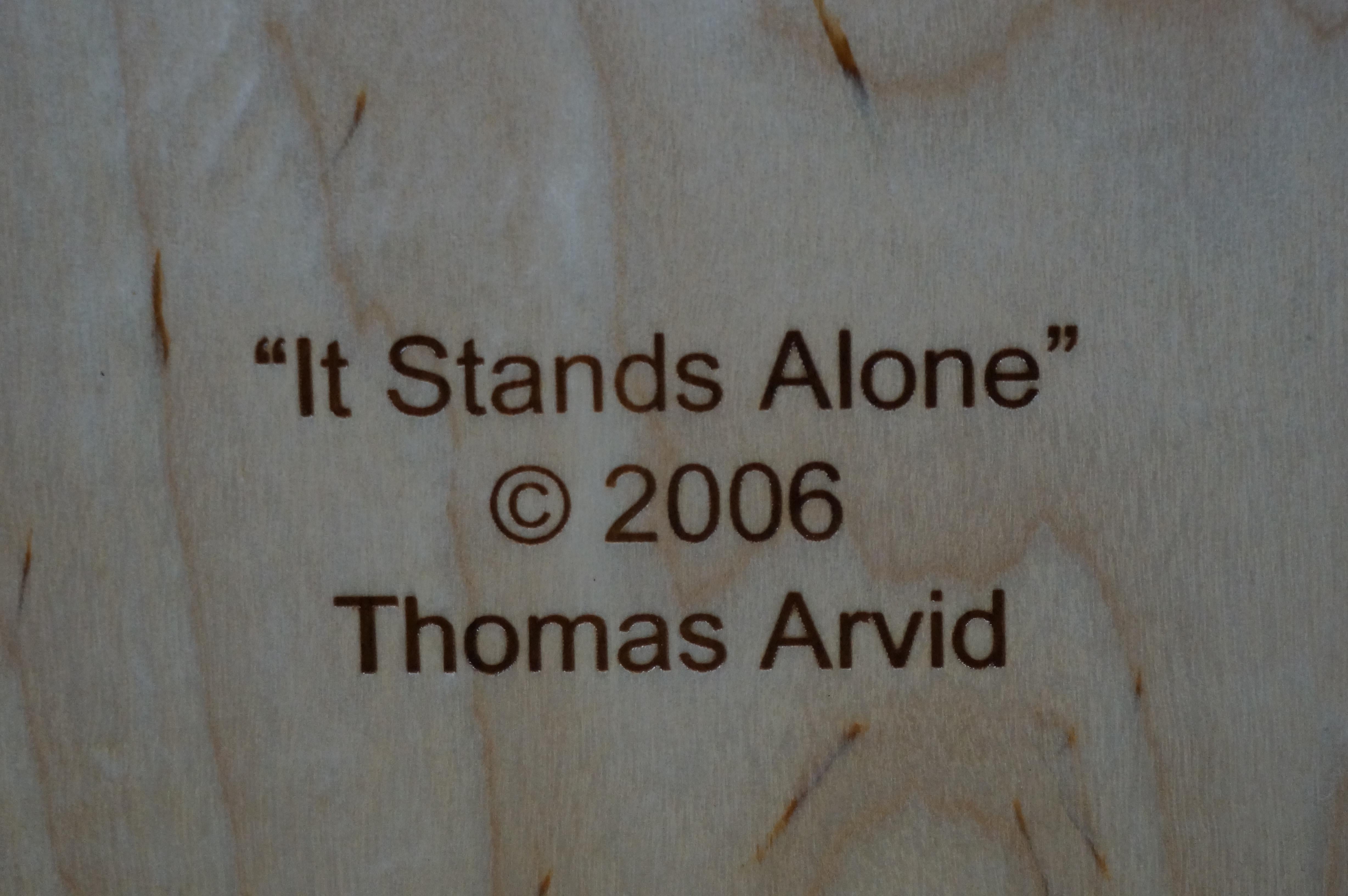 Thomas Arvid Silver Oak Cellars Se queda solo Caja de vino Serigrafía 90/275 Madera dura