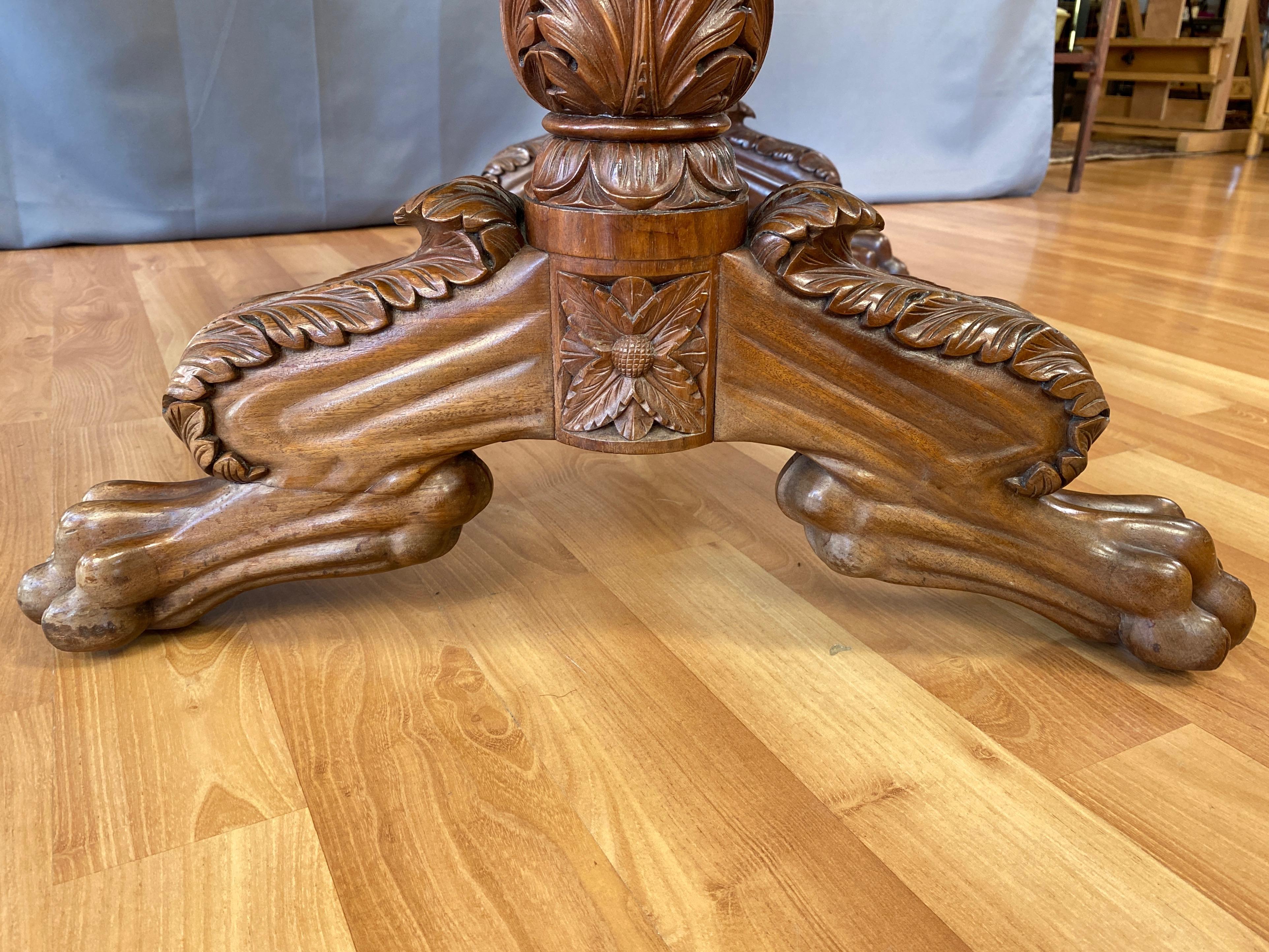 Thomas Astens American Classical Mahogany Drop-Leaf Dining Table, Early 1820s 5