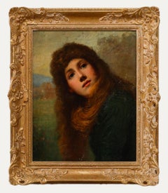 Attribué. Huile encadrée, beauté écossaise de Thomas Austen Brown (1859-1924)