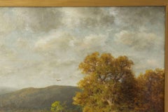Thomas B. Griffin, Antique Oil Landscape Painting of Lake