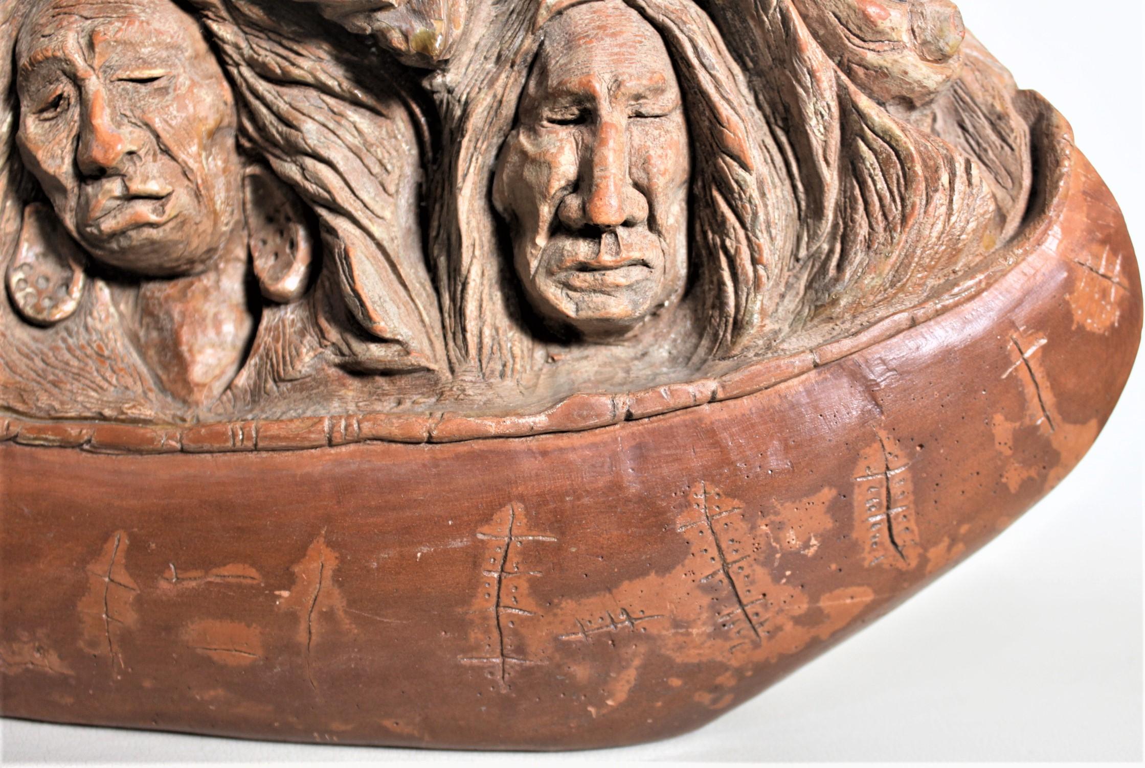 Thomas B. Maracle Indigene kanadische Mohawk-Steinschnitzerei oder Skulptur im Angebot 3