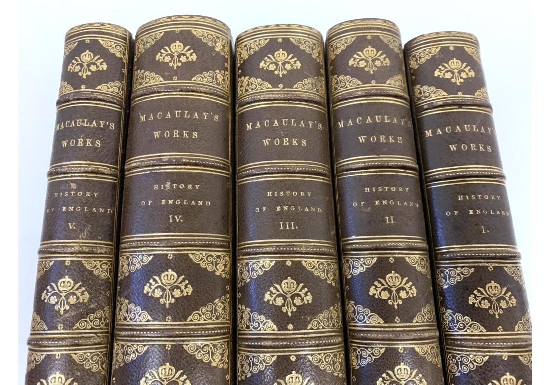 English Thomas Babington Macaulay, The History Of England, 5 Vols., 1849 For Sale