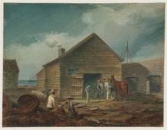 Thomas Baines FRGS (1820-1875) - 1848 Oil, Port Elizabeth