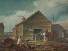 Antique Thomas Baines FRGS (1820-1875) - 1848 Oil, Port Elizabeth