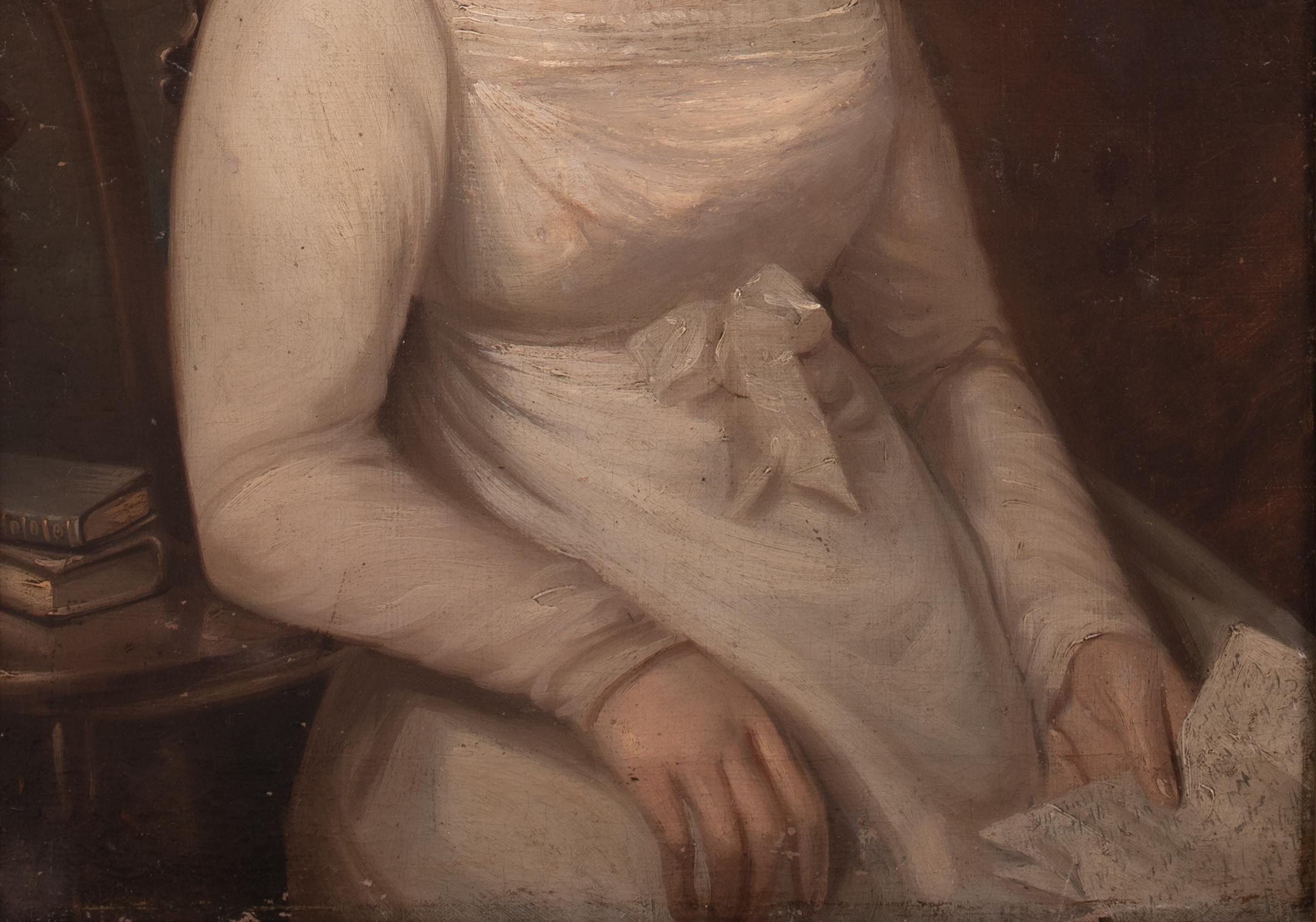 Portrait d'Anna Maria Porter, début du 19e siècle  Attribué à THOMAS BARBER en vente 1