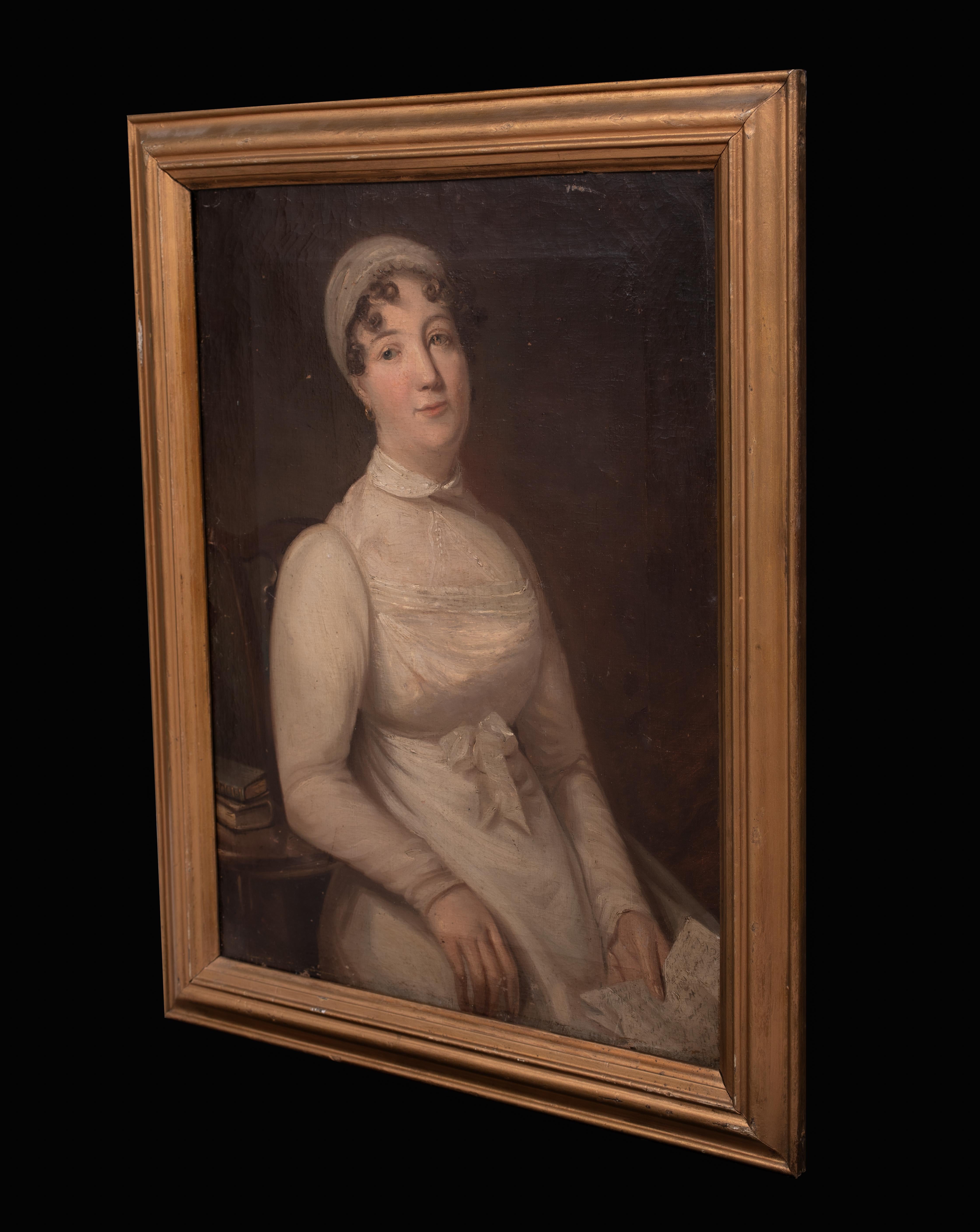 Portrait d'Anna Maria Porter, début du 19e siècle  Attribué à THOMAS BARBER en vente 4