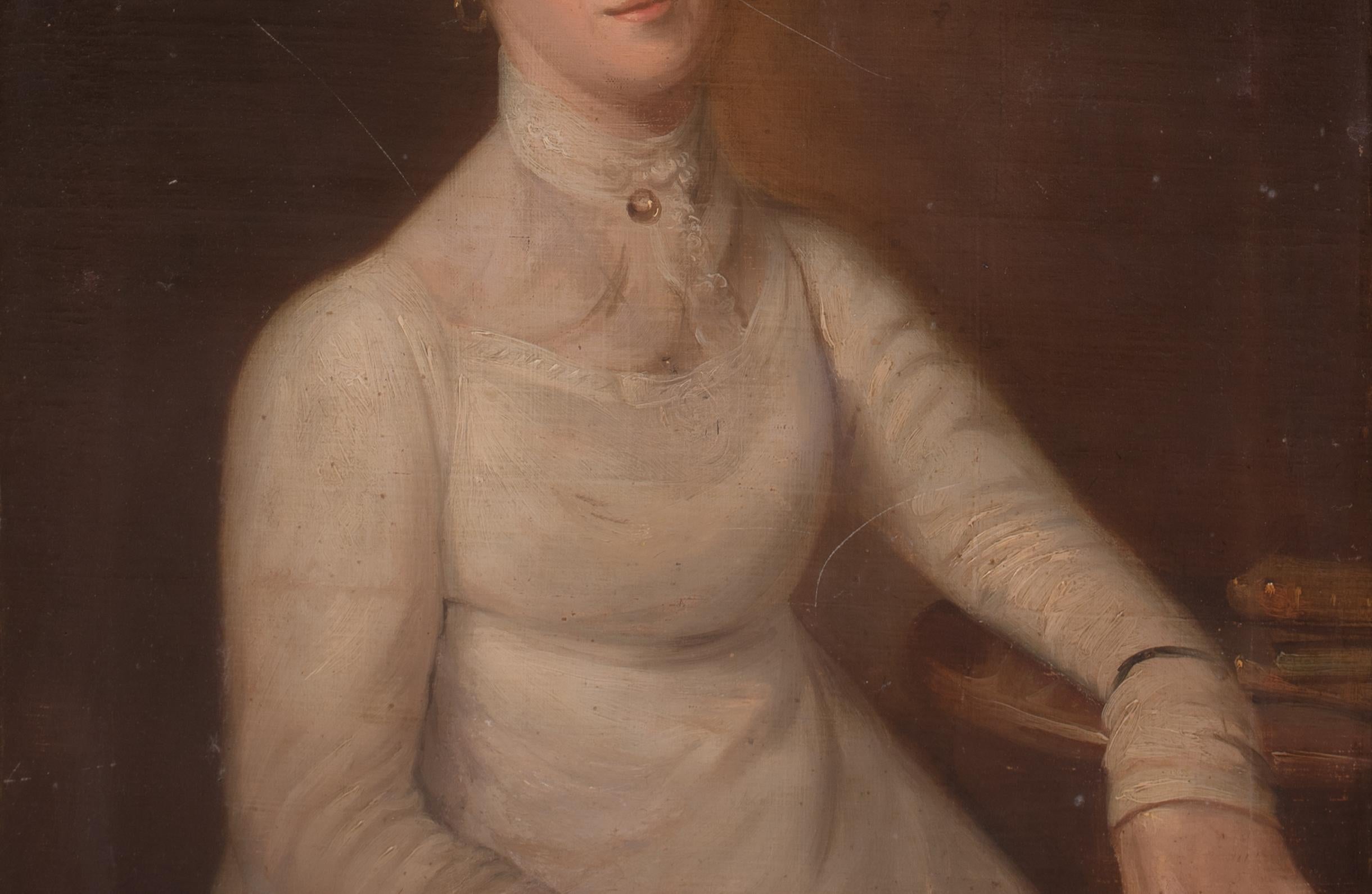 Ritratto di Jane Porter, inizio XIX secolo  attribuito a Thomas Barber in vendita 9