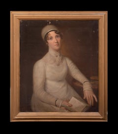 Portrait of Jane Porter, early 19th Century  attributed to THOMAS BARBER