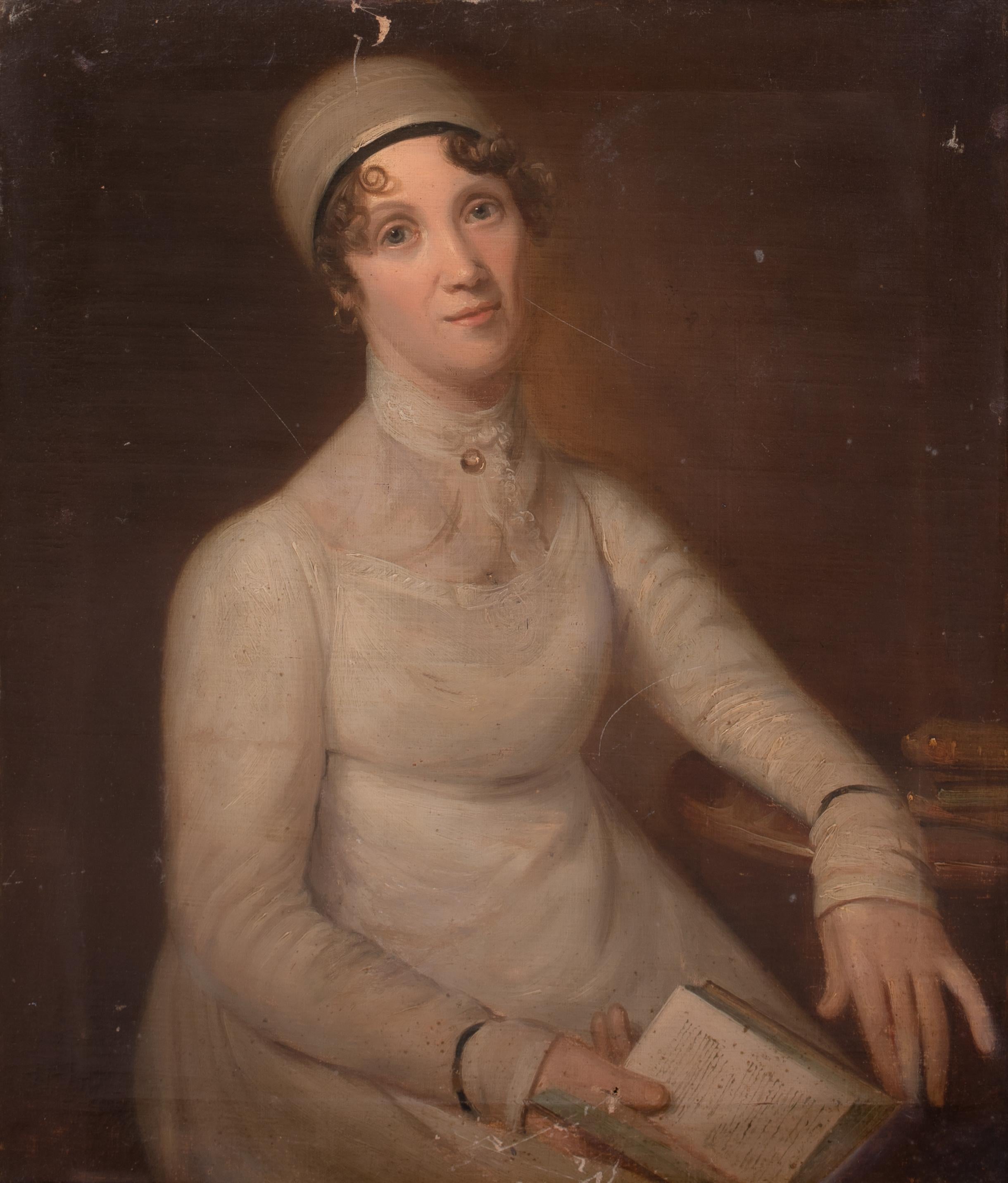 Ritratto di Jane Porter, inizio XIX secolo  attribuito a Thomas Barber in vendita 2