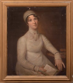 Portrait of Jane Porter, early 19th Century attributed to THOMAS BARBER
