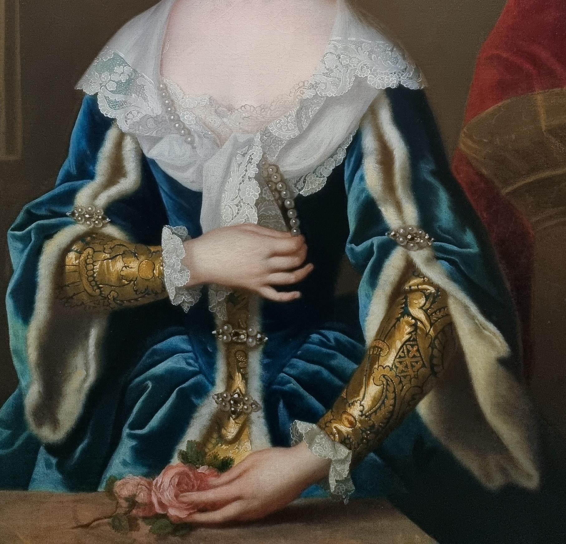 Portrait of a Lady, Henrietta Louisa Jeffreys Fermor, Countess of Pomfret - Black Portrait Painting by Thomas Bardwell