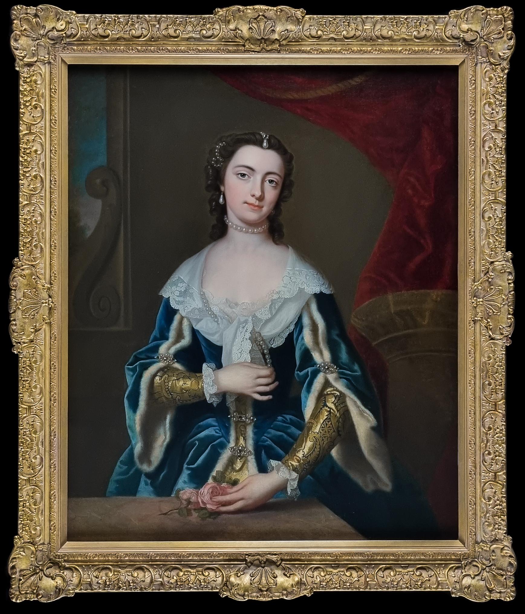 Thomas Bardwell Portrait Painting - Portrait of a Lady, Henrietta Louisa Jeffreys Fermor, Countess of Pomfret