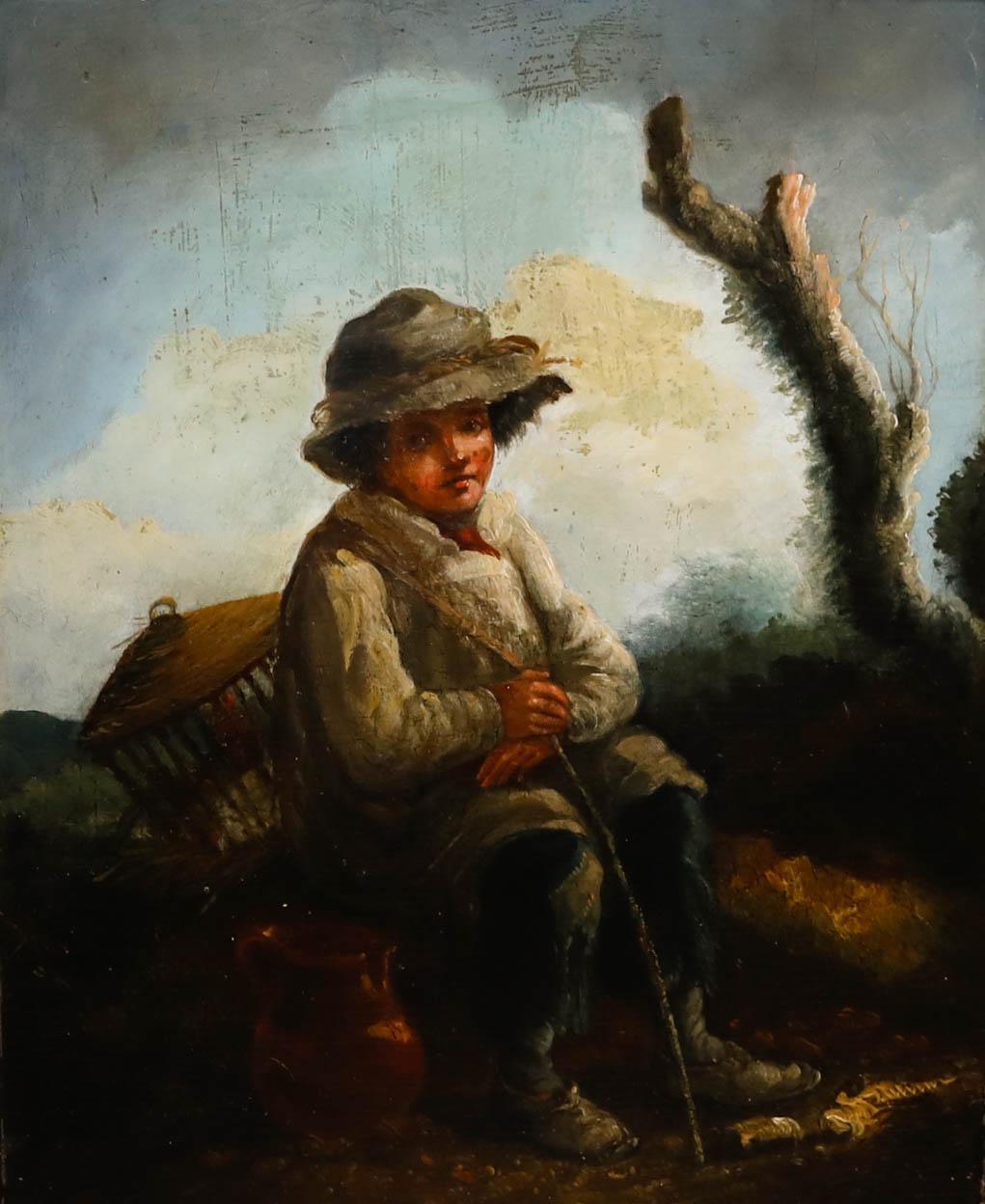 Circle of Thomas Barker of Bath (1769-1847) - Early 19th Century Oil, Farm Boy 1