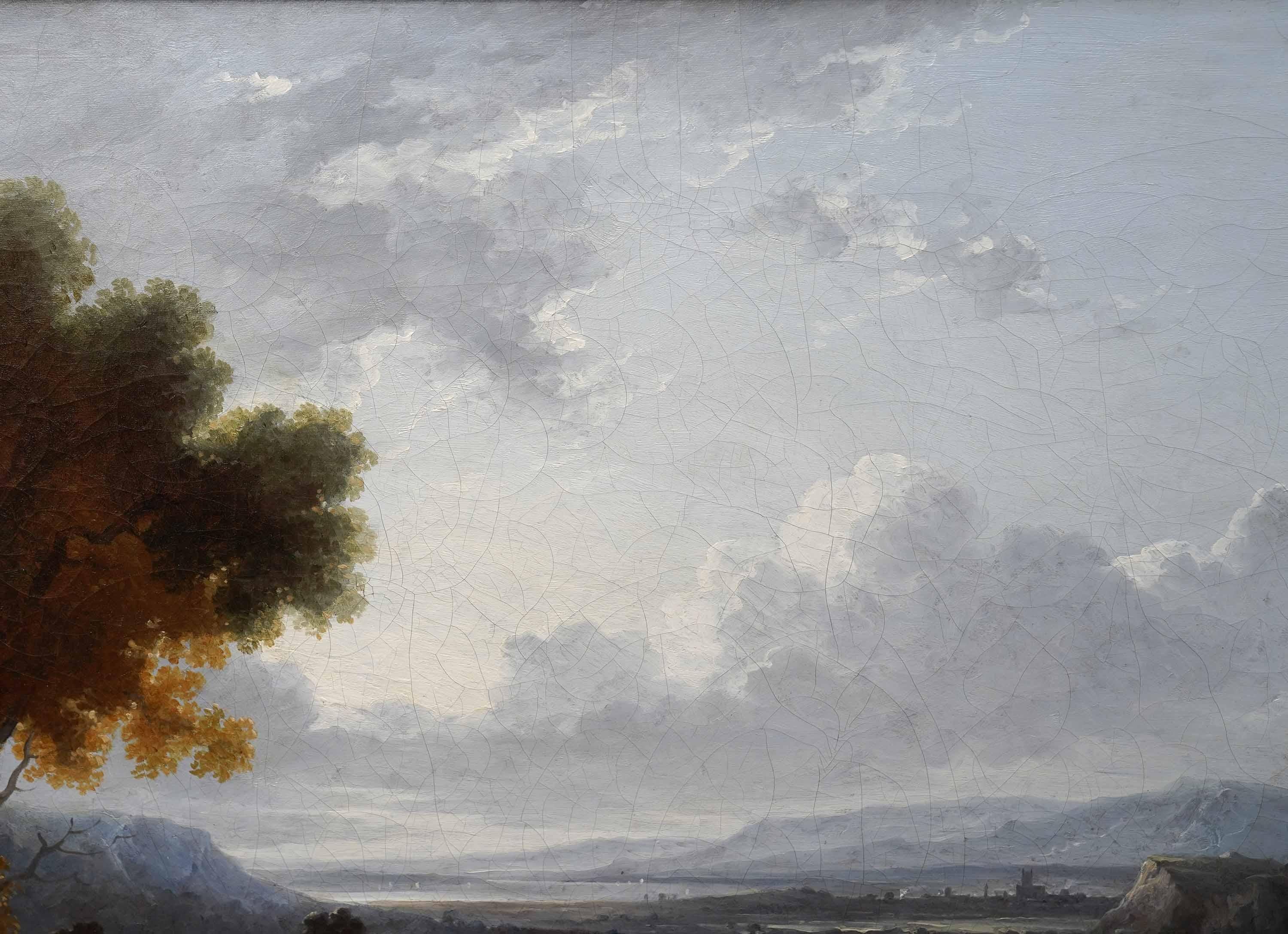 View from Leckhampton Hill with Gloucester - British Old Master art oil painting For Sale 5