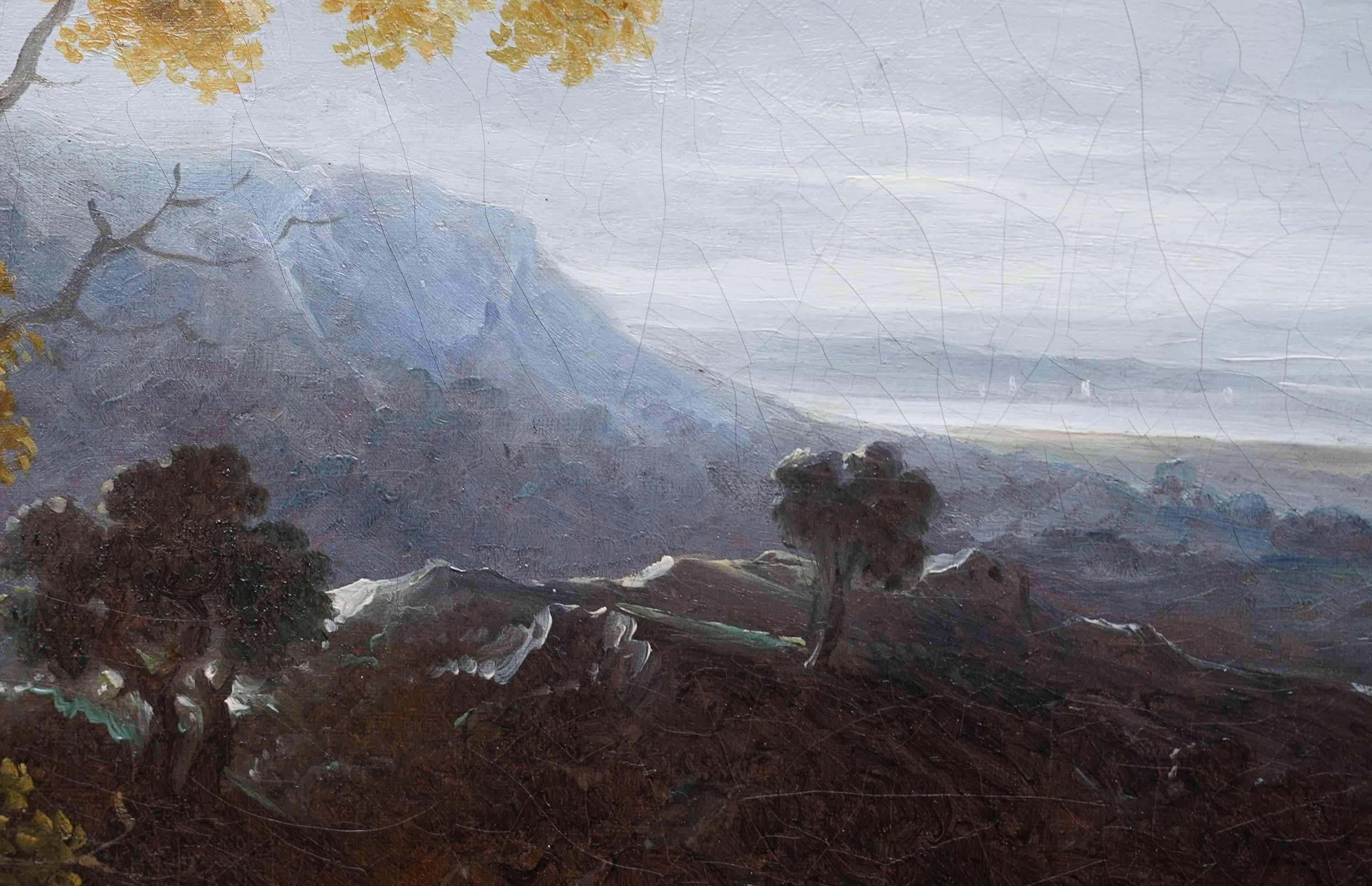 View from Leckhampton Hill with Gloucester - British Old Master art oil painting For Sale 2