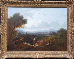 View from Leckhampton Hill with Gloucester - British Old Master art oil painting