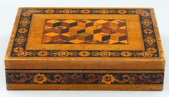 Thomas Barton Exceptional Tunbridge Ware Wooden Box, 19th Century