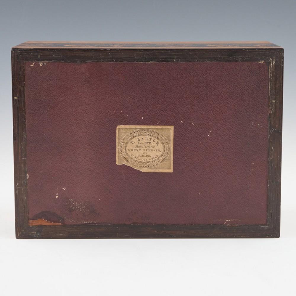 Wood Thomas Barton Tunbridge Ware Jewellery Box c1870