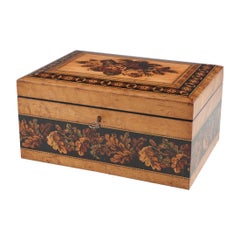 Thomas Barton Tunbridge Ware Scatola per gioielli c1870