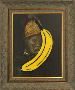 "Mann mit Goldhelm"  Obra de Arte Única de Bananensprayer Firmada y Fechada