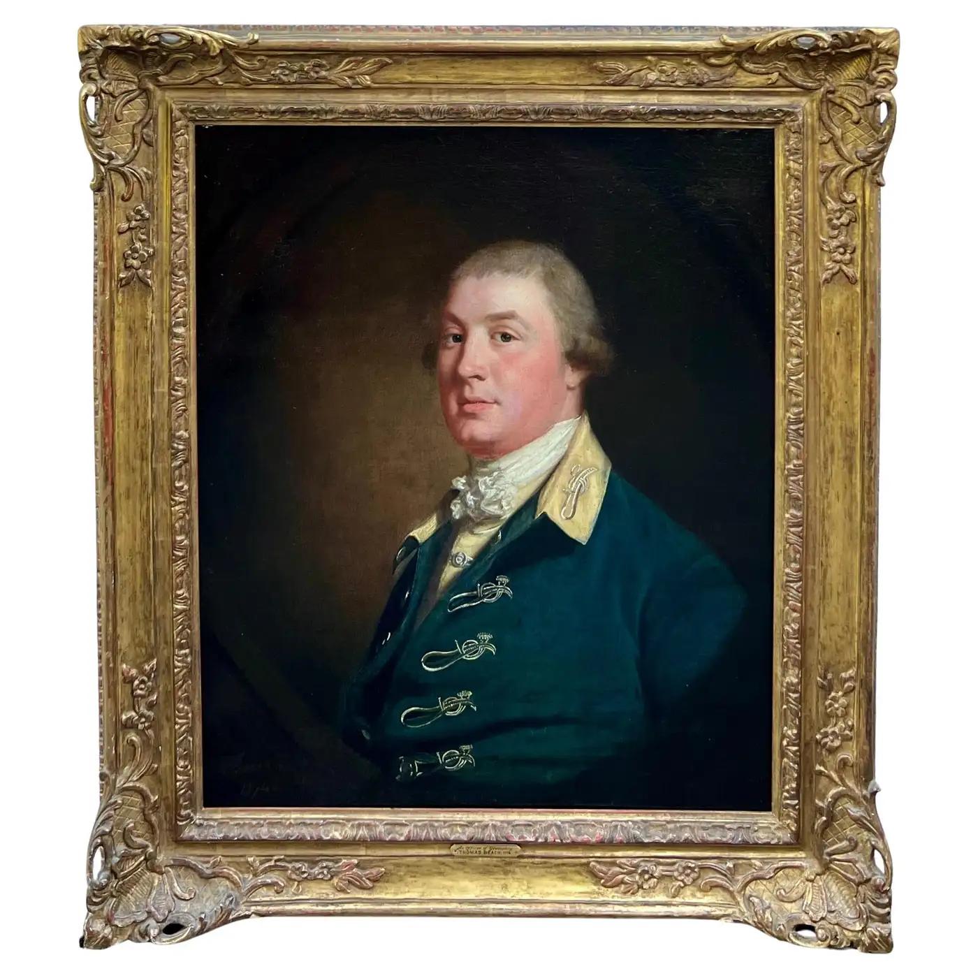 Thomas Beach Portrait Painting – Porträt eines britischen Offiziers