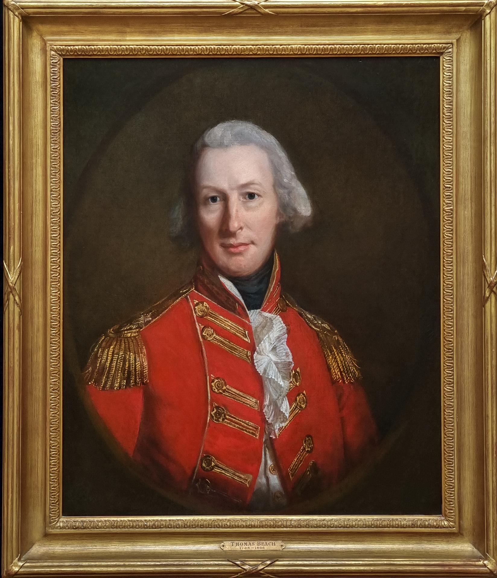Portrait of Gentleman Officer, Signed & Dated 1796 by Thomas Beach Oil on canvas 1