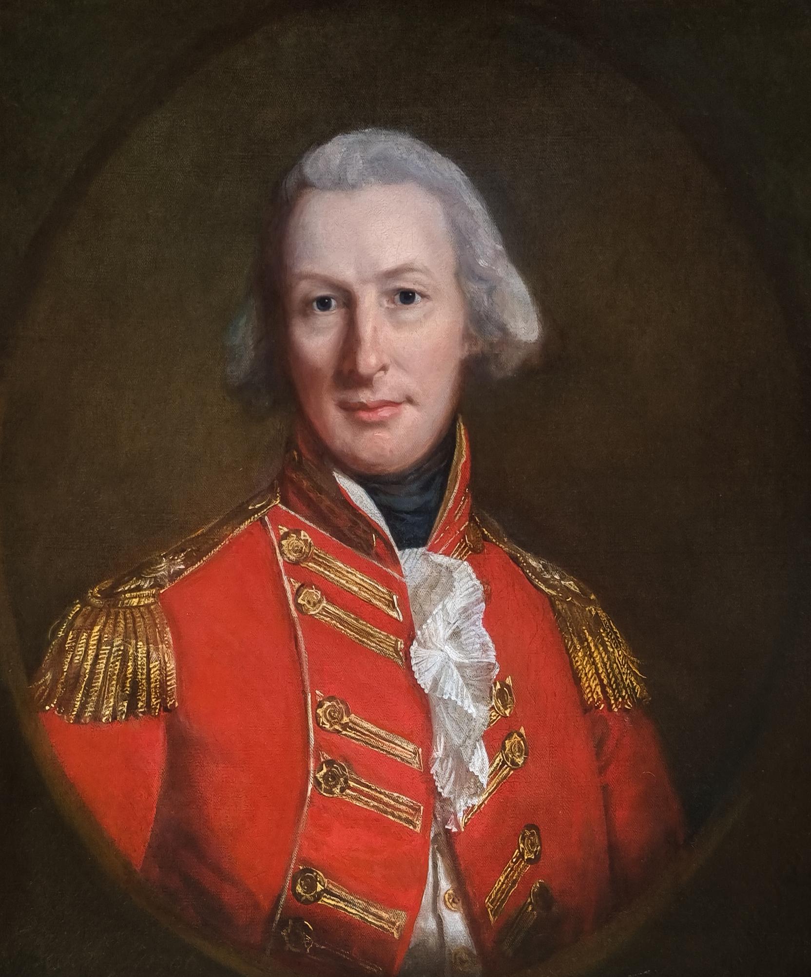 Portrait of Gentleman Officer, Signed & Dated 1796 by Thomas Beach Oil on canvas 2
