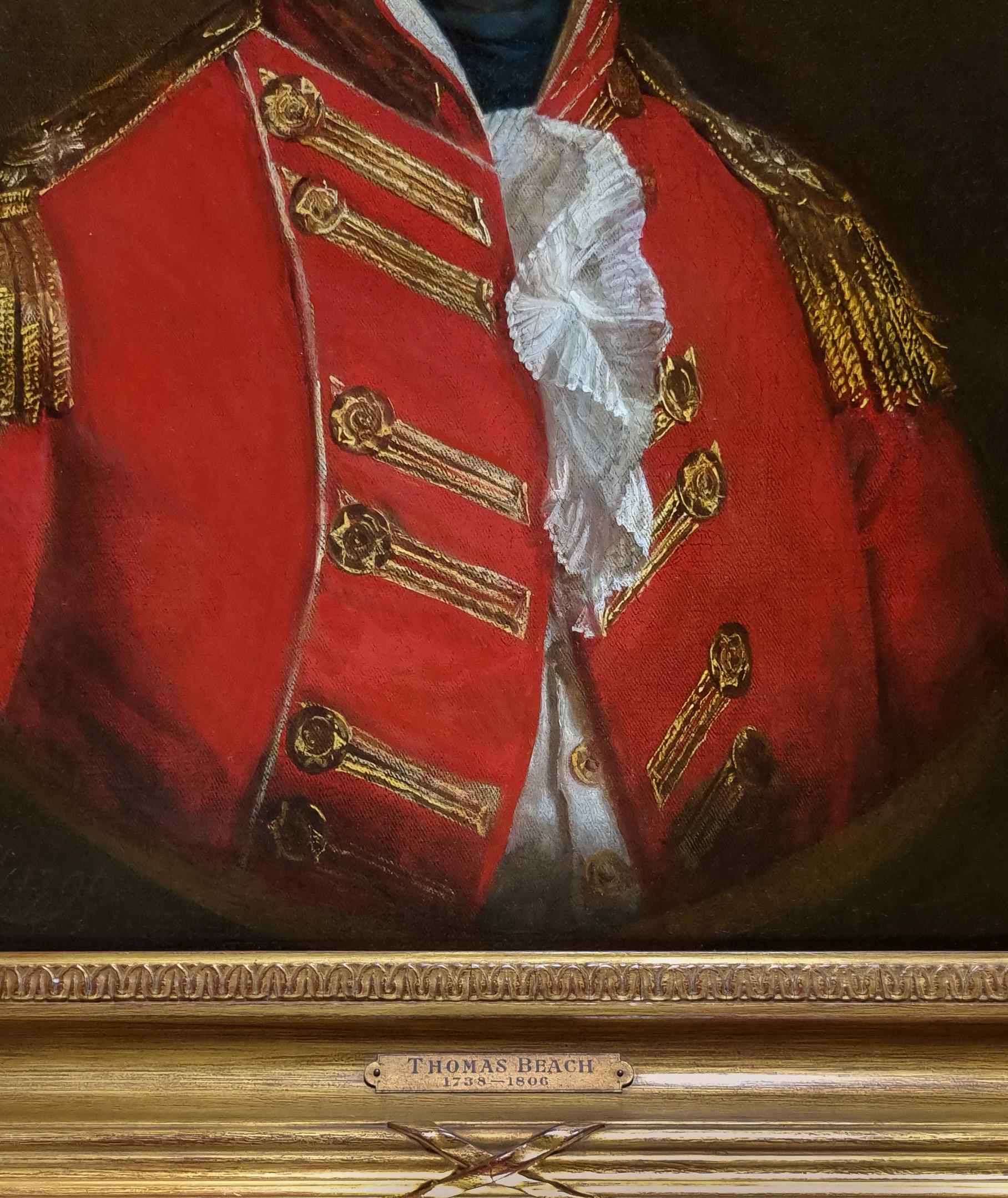 Portrait of Gentleman Officer, Signed & Dated 1796 by Thomas Beach Oil on canvas 6