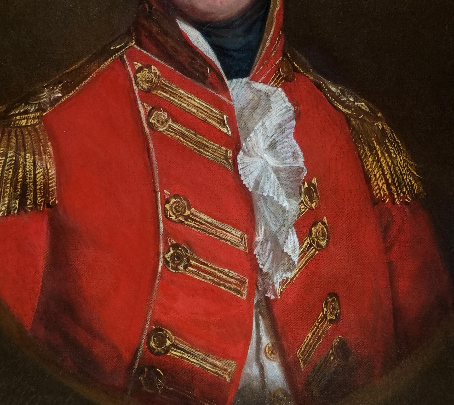 Portrait of Gentleman Officer, Signed & Dated 1796 by Thomas Beach Oil on canvas 7