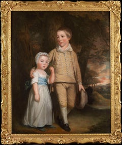 Deux enfants, huile sur toile de Thomas Beach (1738-1806)