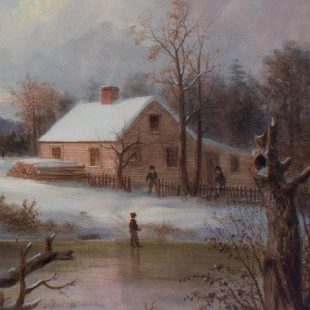 Paysage d'hiver du XIXe siècle en Pennsylvanie par Thomas Birch en vente 1