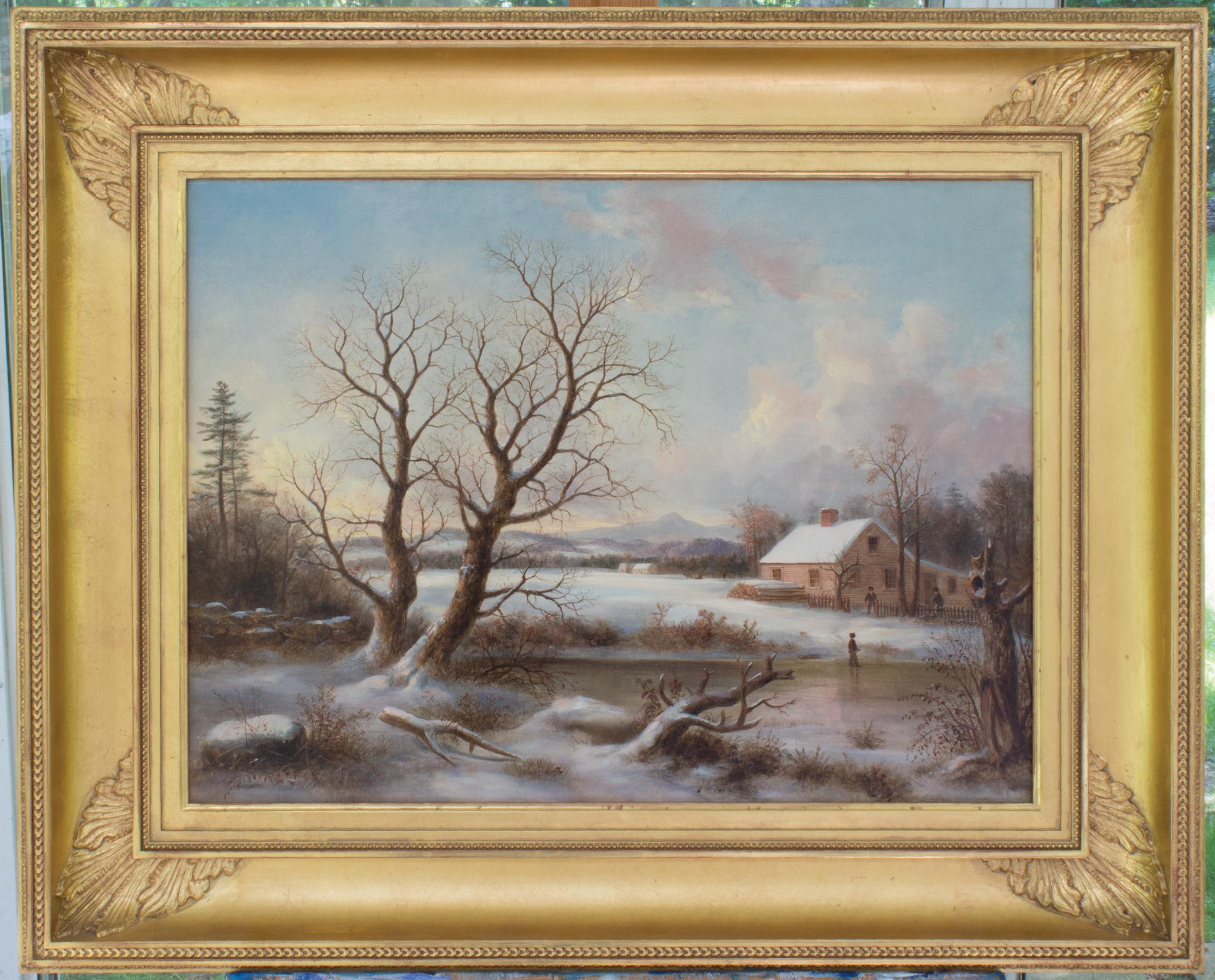 Paisaje invernal del siglo XIX en Pensilvania, por Thomas Birch