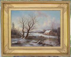Paisaje invernal del siglo XIX en Pensilvania, por Thomas Birch